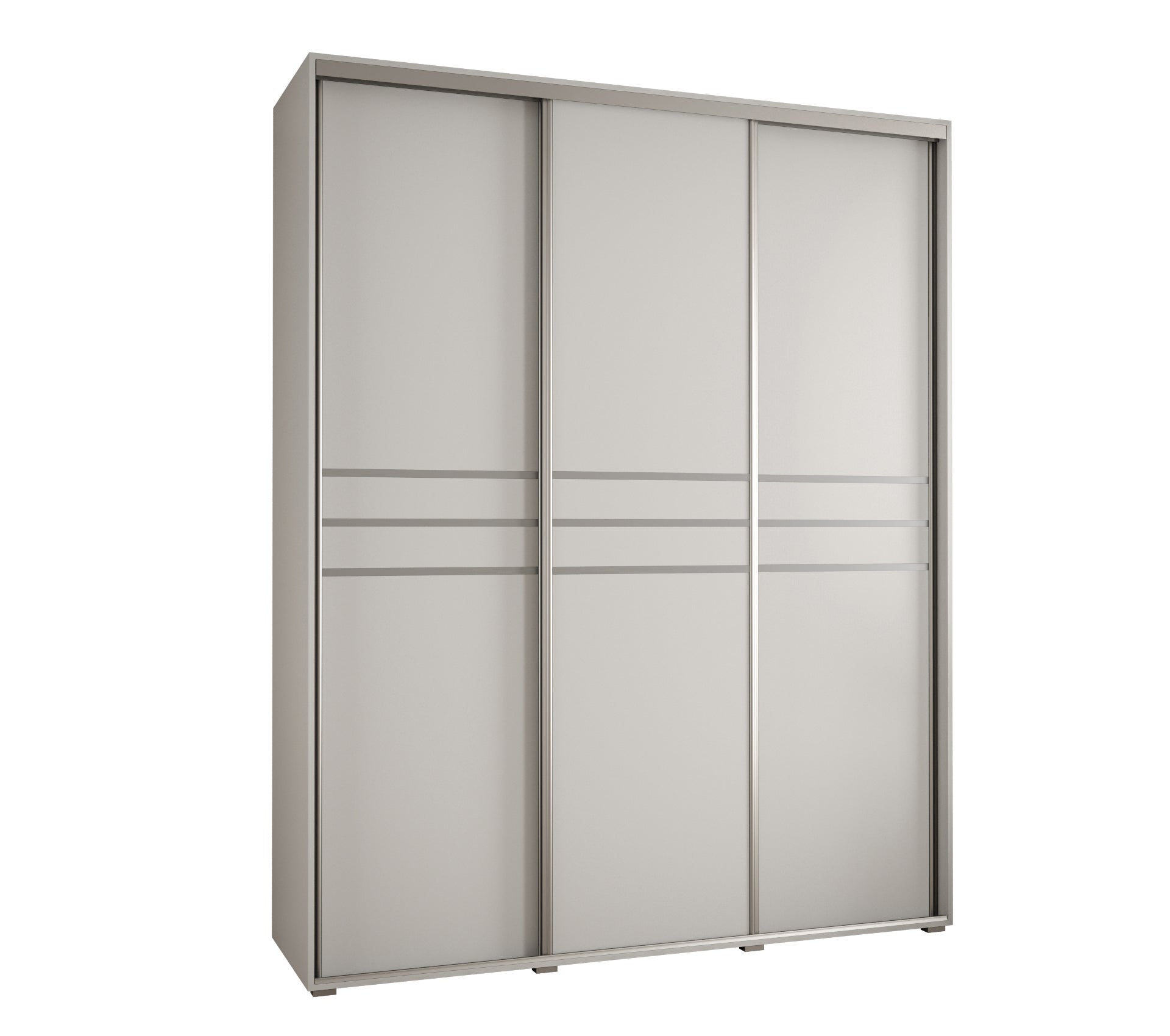Szafa przesuwna wysoka Davos 10 200 x 45 x 235,2 cm biały + biały + u. srebrny - Abiks Meble