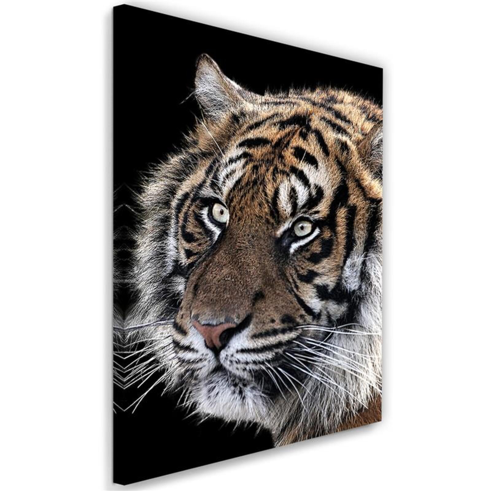 Tableau sur verre synthétique portrait d'un tigre 80x120 cm | Leroy Merlin Tableau sur verre synthétique portrait d'un tigre 80x120 cm | Leroy Merlin