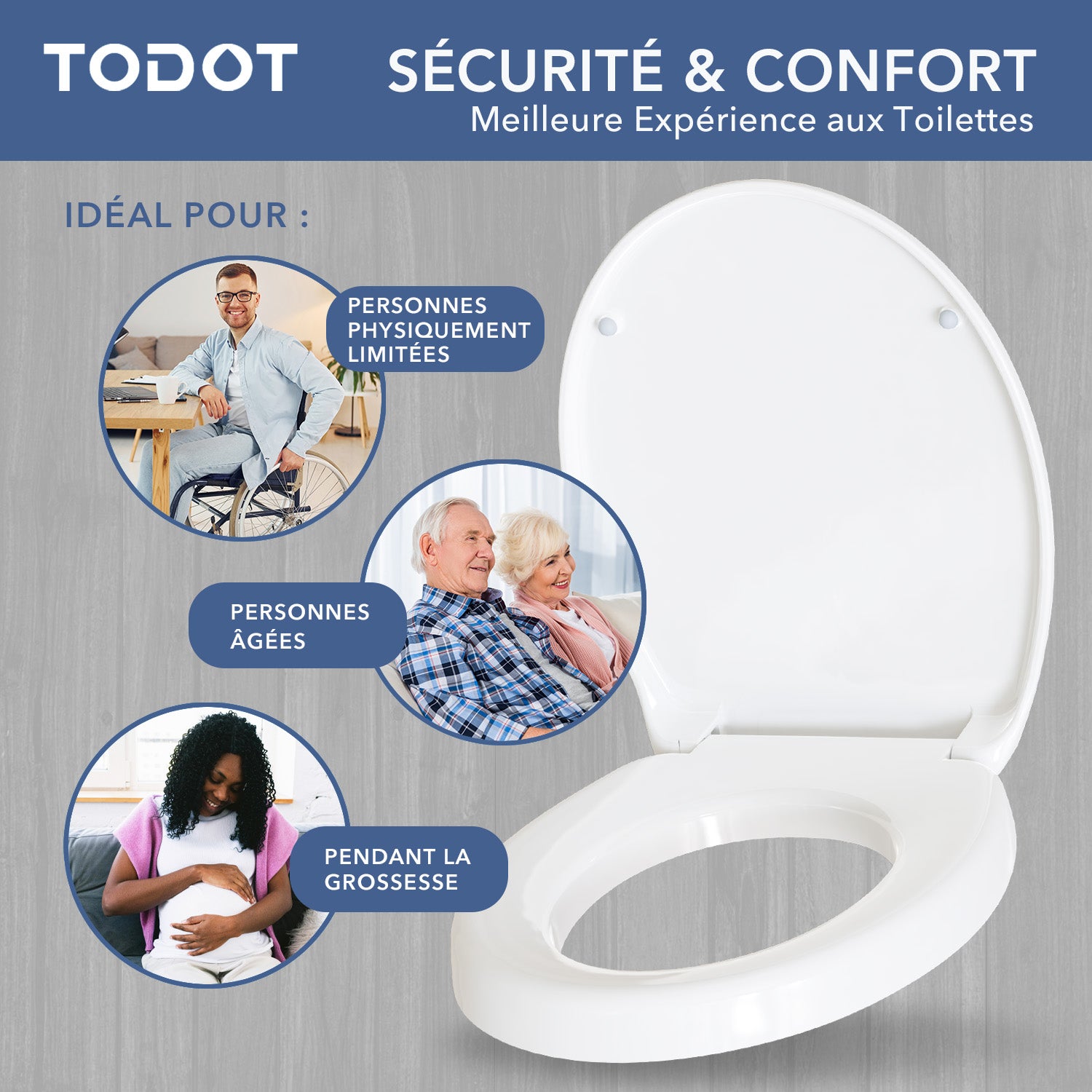 Lève-abattant Universel Sans Contact Portable Simple Pour Abattant De Toilettes - Pédale De Levage Sans Contact - Convient Pour La Maison, Le Bureau, L'appartement, L'hôtel, La Salle De Bain