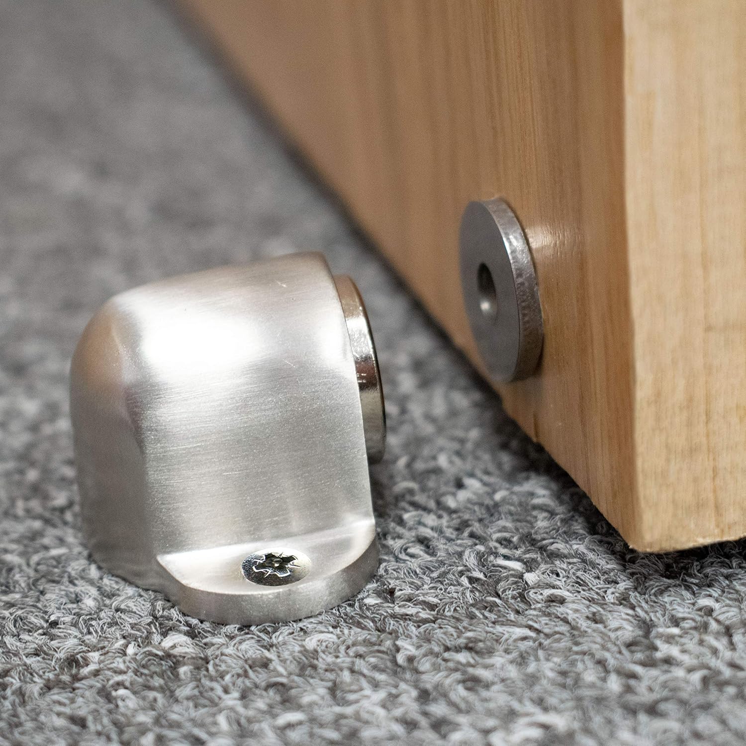 Butée de porte magnétique, métal brossé - Autonome - 5