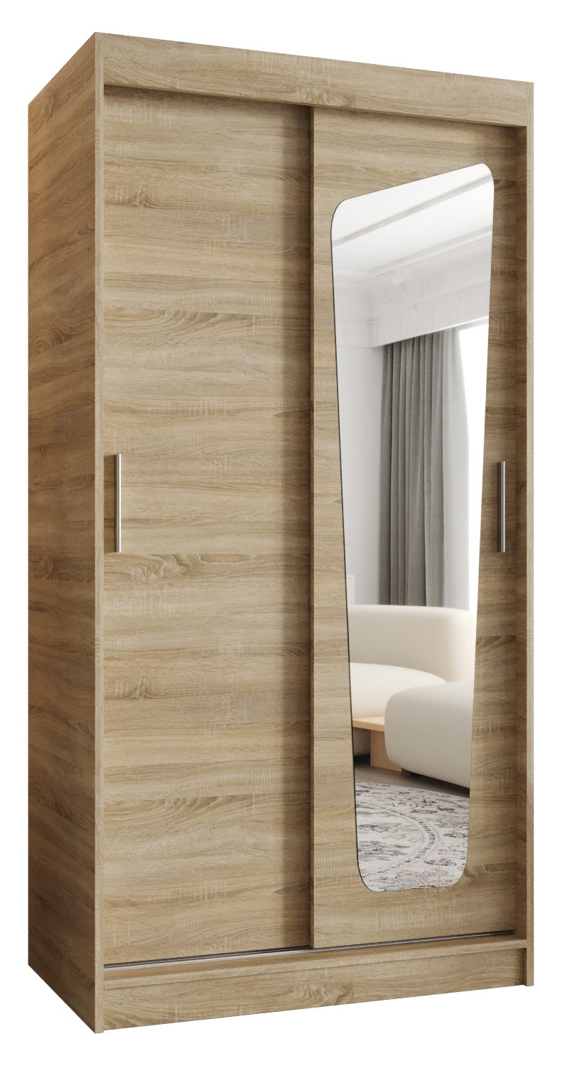 Szafa przesuwna garderoba MOKA 100 x 62 x 200 cm Sonoma - Abiks Meble
