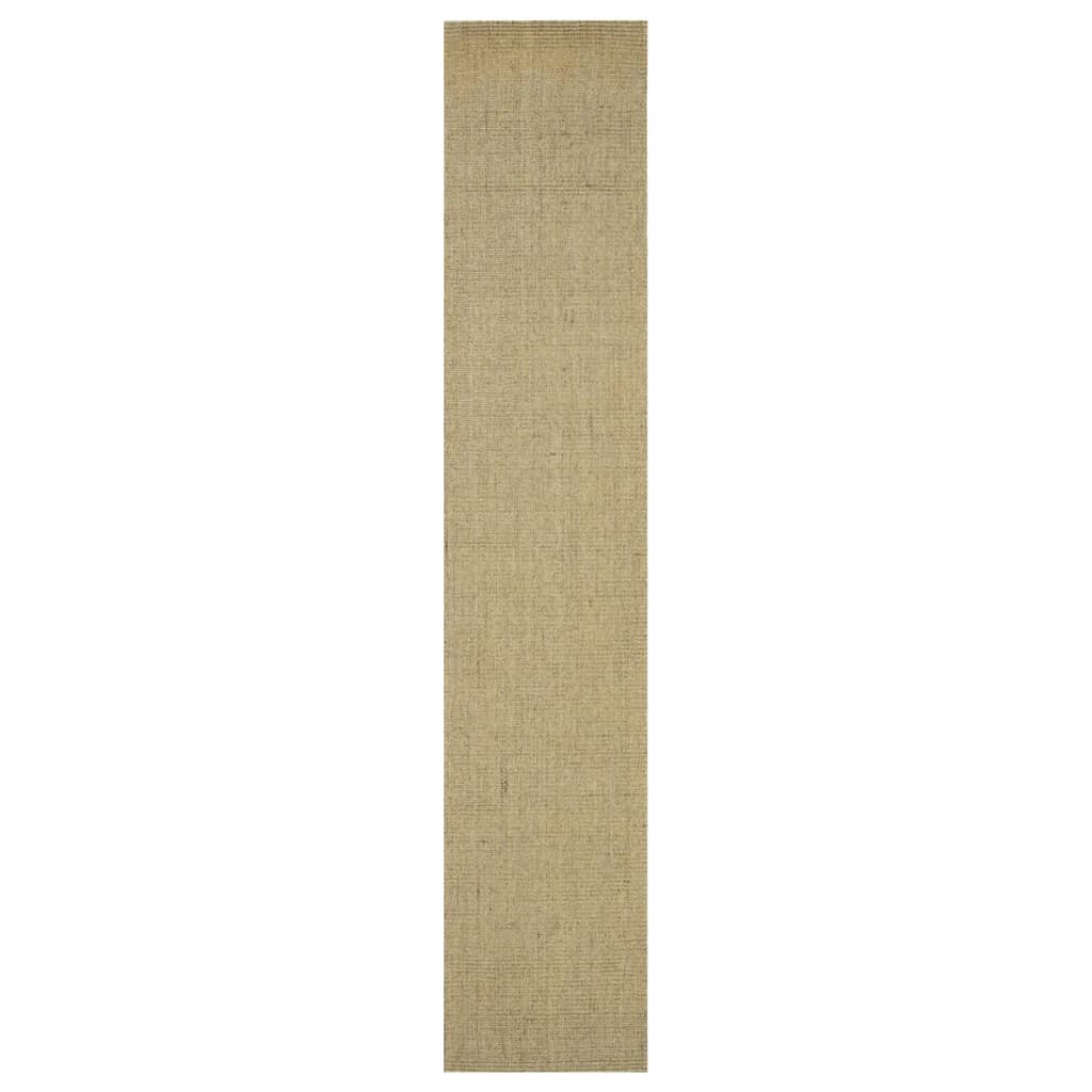 Alfombra de dormitorio | felpudo | alfombra de sisal natural verde 66x350 cm cfw32027