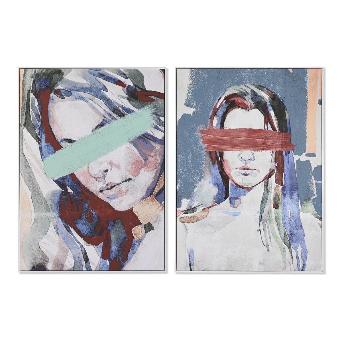 Cuadro dkd home decor 103 x 4,3 x 143 cm abstracto moderno (2 unidades)