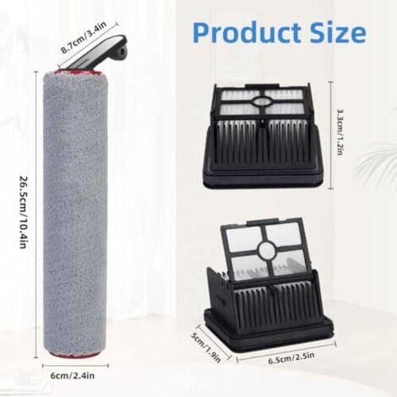 Kit d'accessoires pour aspirateur eau et poussière Dreame H12 Pro FlexReach&nbsp;: 2 brosses rotatives, 2 filtres de rechange et 1 tête de brosse. - 3