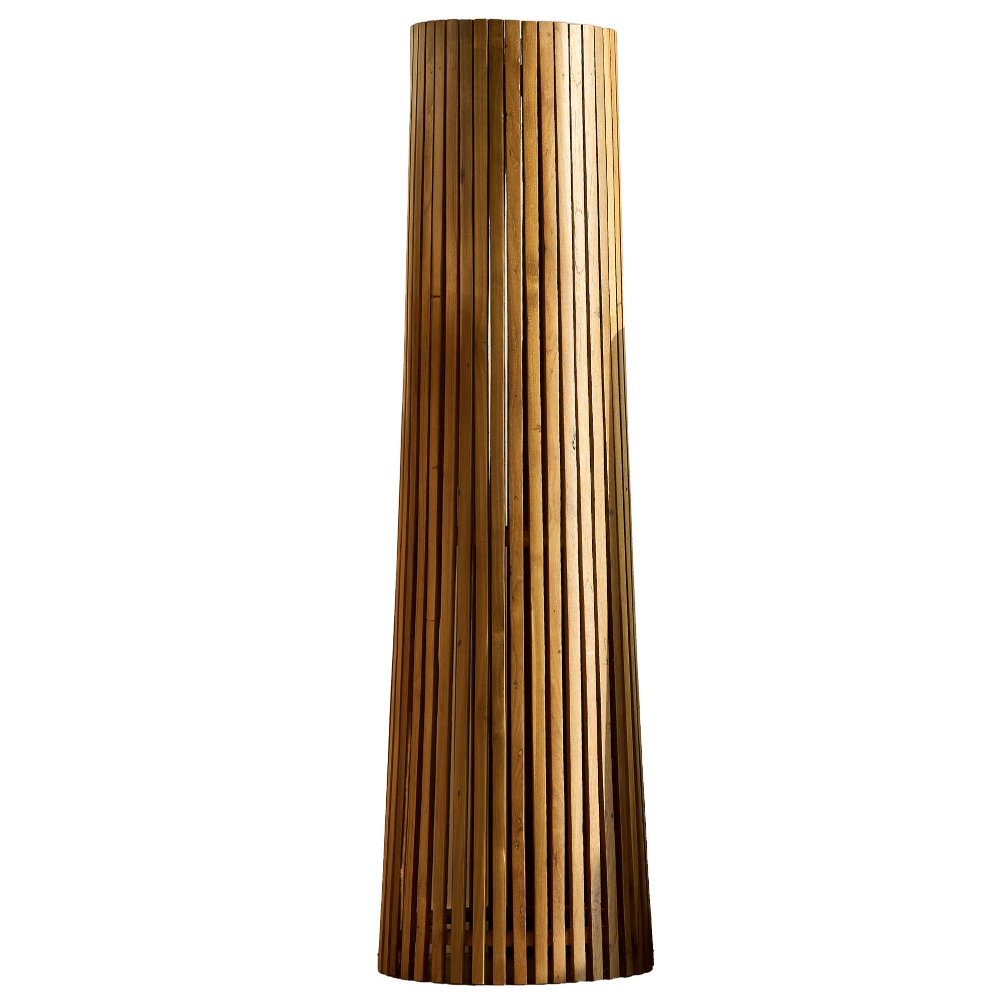 Drewniana lampa solarna TECKA H120CM