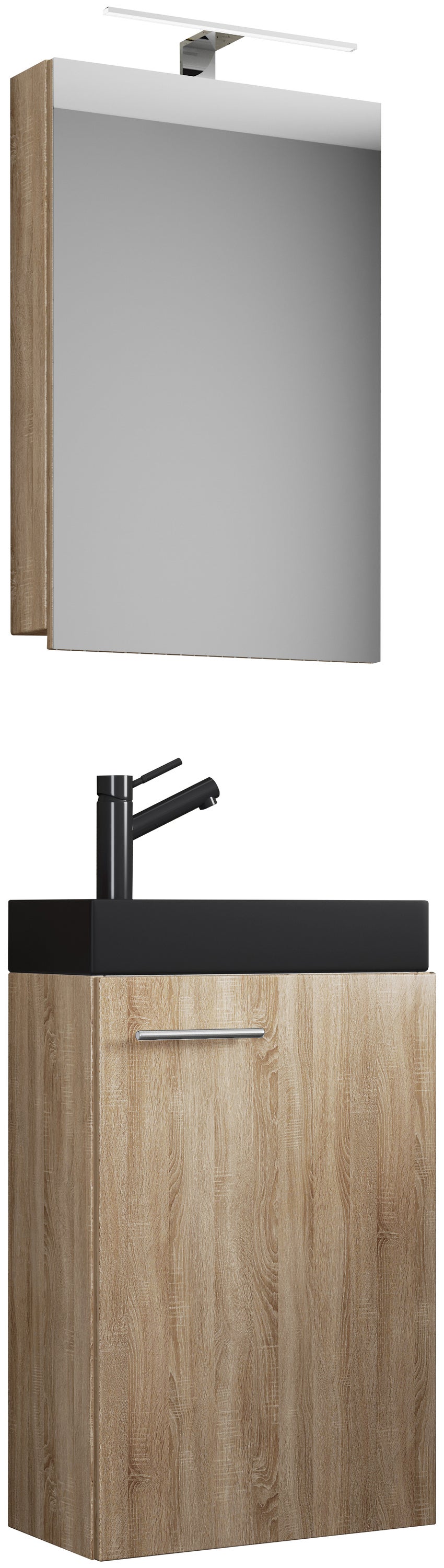 VCM umywalka do mebli łazienkowych Slito Sonoma Oak H. 130 x B. 41 x T. 22 cm
