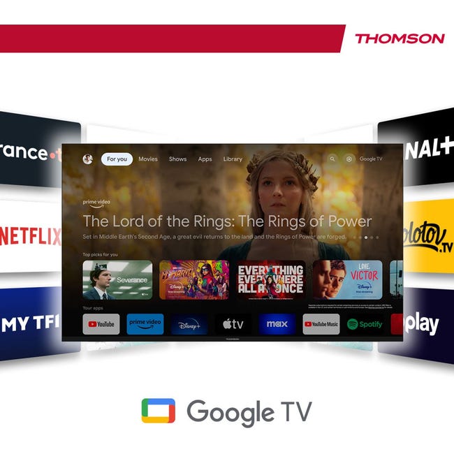 Streaming Stick 4K THOMSON 145G - Google TV Ultra HD Compact