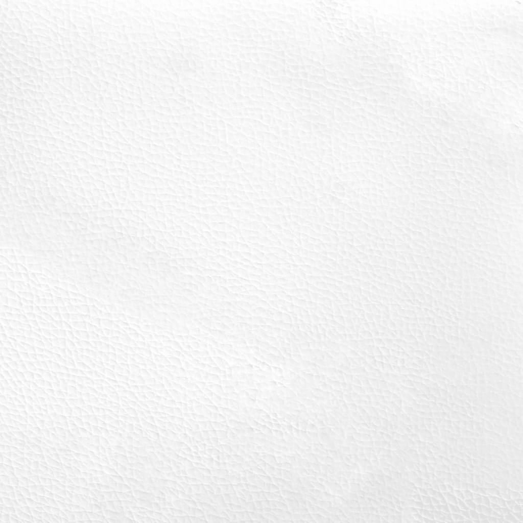Cadre de lit sans matelas en similicuir blanc pour la chambre, 200 × 200 cm - 8