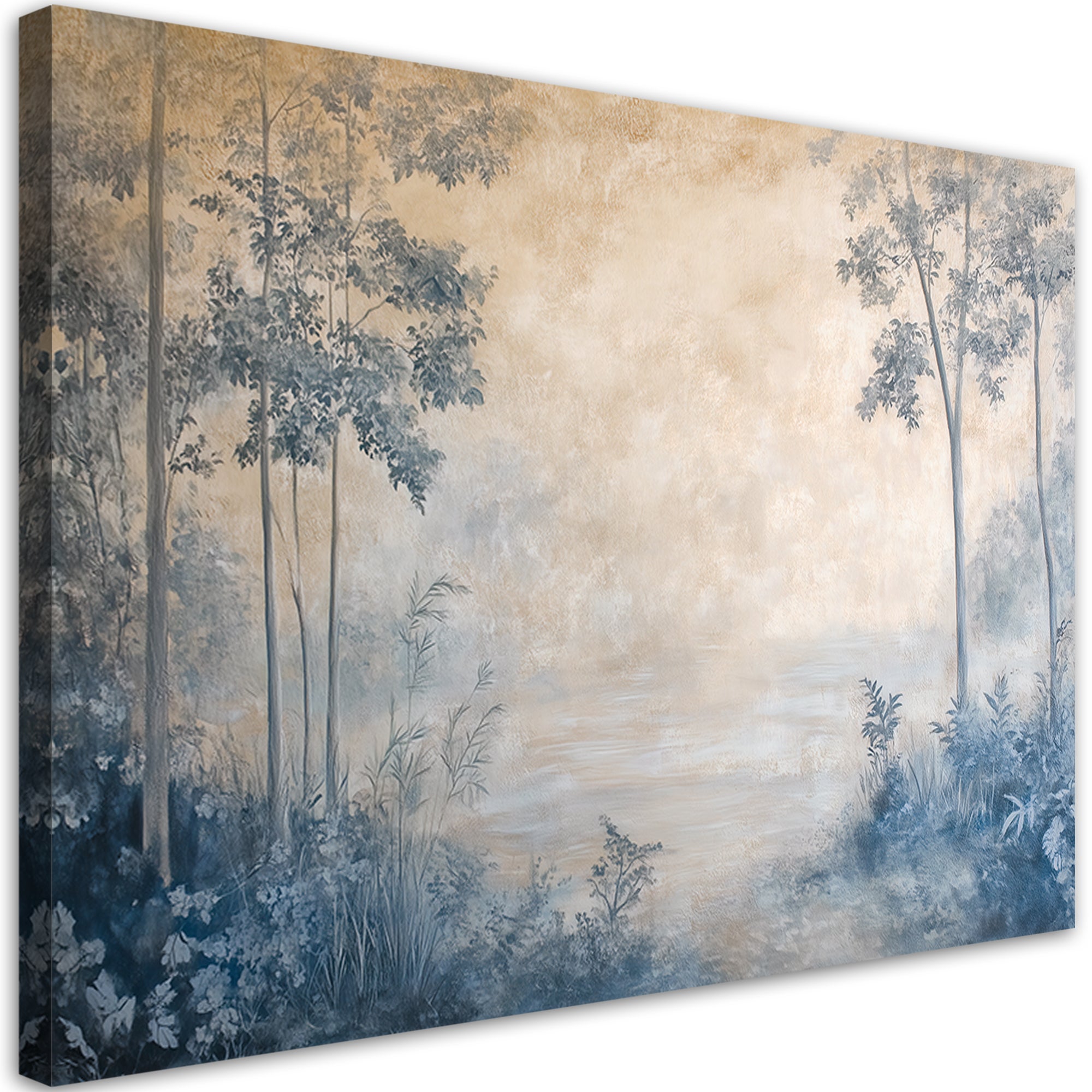 Obraz na płótnie, Las we mgle 90x60