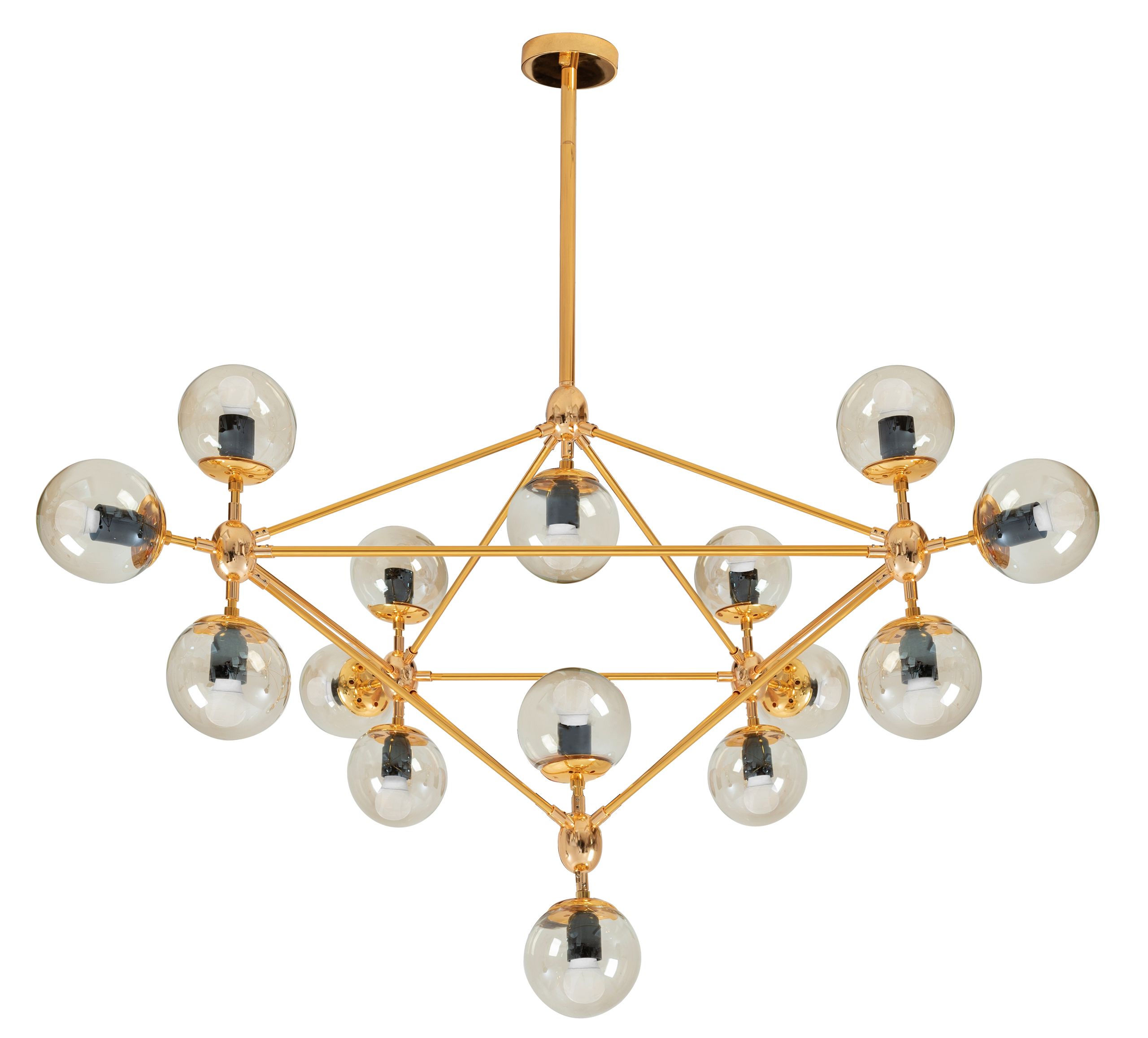 Lampa Sufitowa Wisząca Toolight App267-15C Złoty