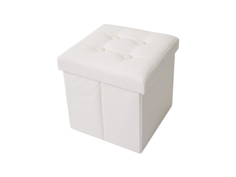 Rebecca Mobili Pouf Cubo Nero, Pouff Poggiapiedi, Sgabello Da Camera - 7
