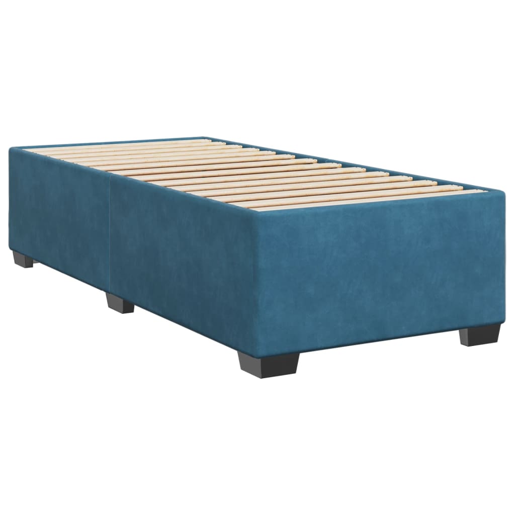 Sommier à lattes de lit avec matelas Bleu foncé 100x200 cm - 5