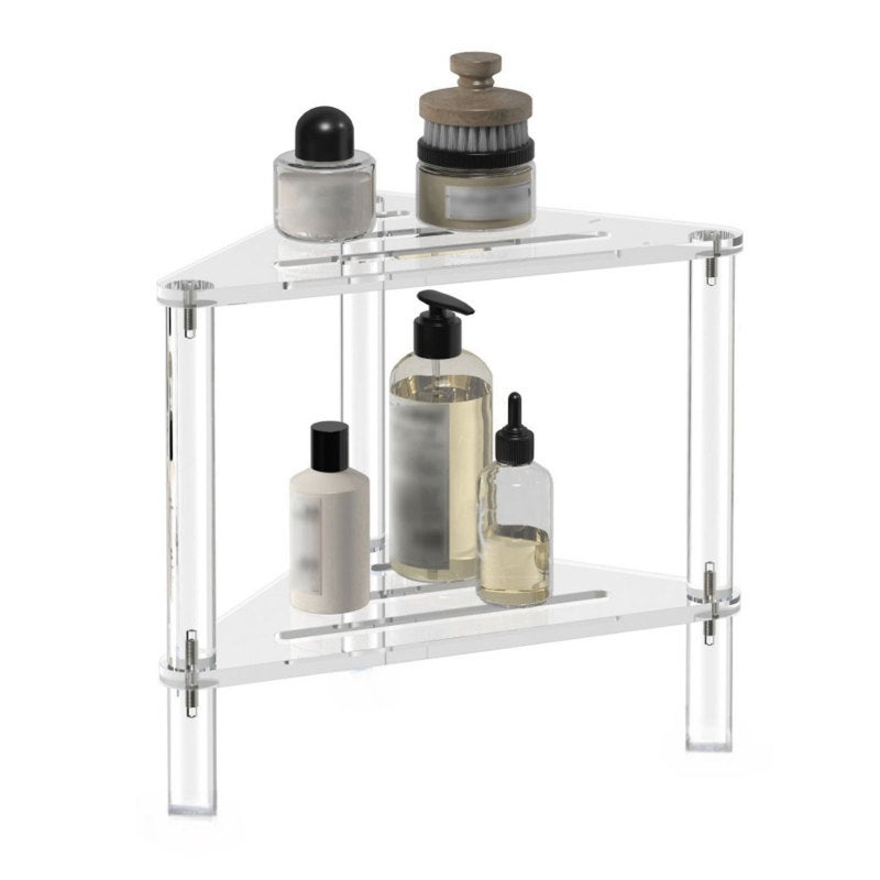 Relaxdays Organizer Angolare in Bambù, Scaffale su 3 Livelli, per