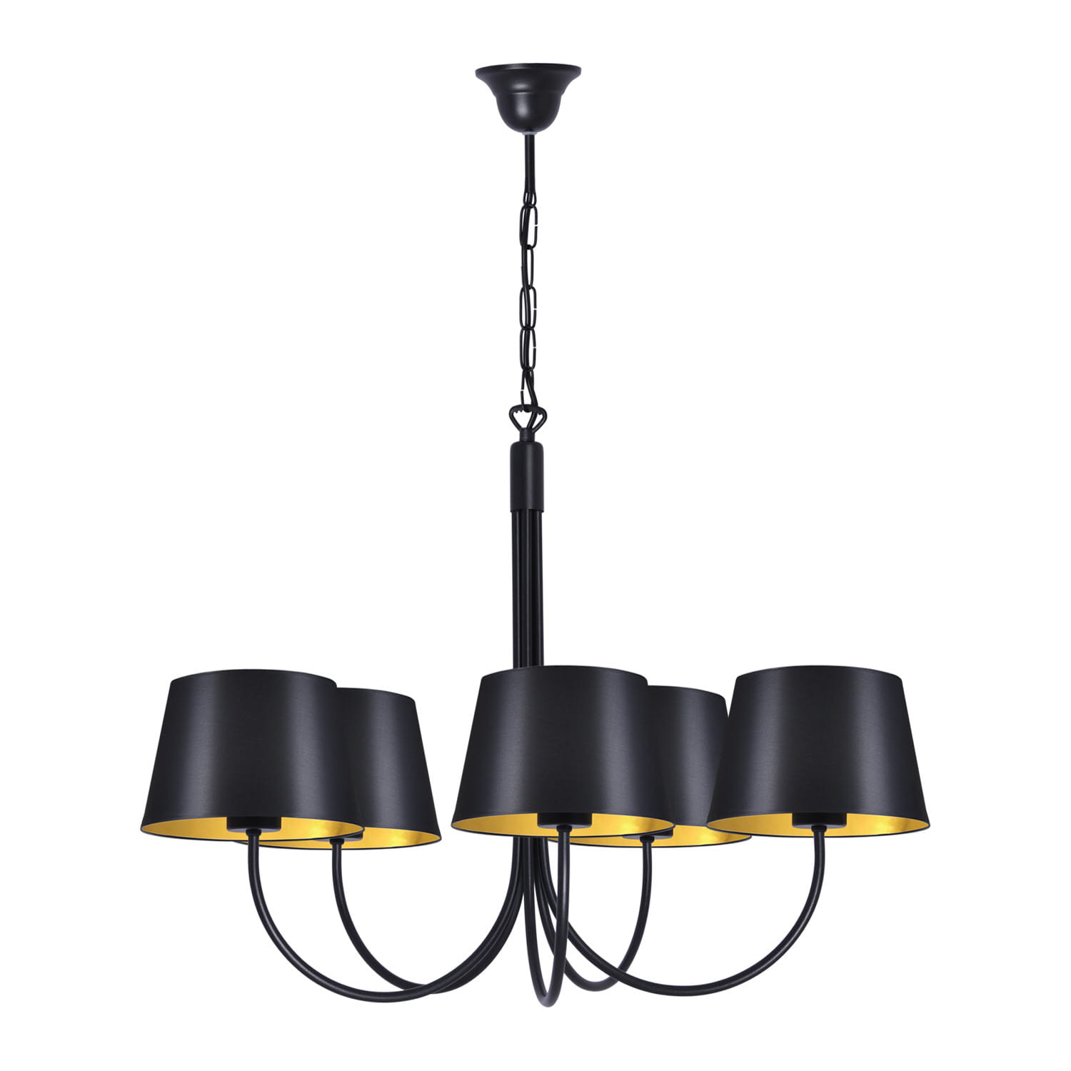 Lampa wisząca Sasto czarno-złota 5xE27x40W wym: 85 x 70 x 70 cm metal Kaja