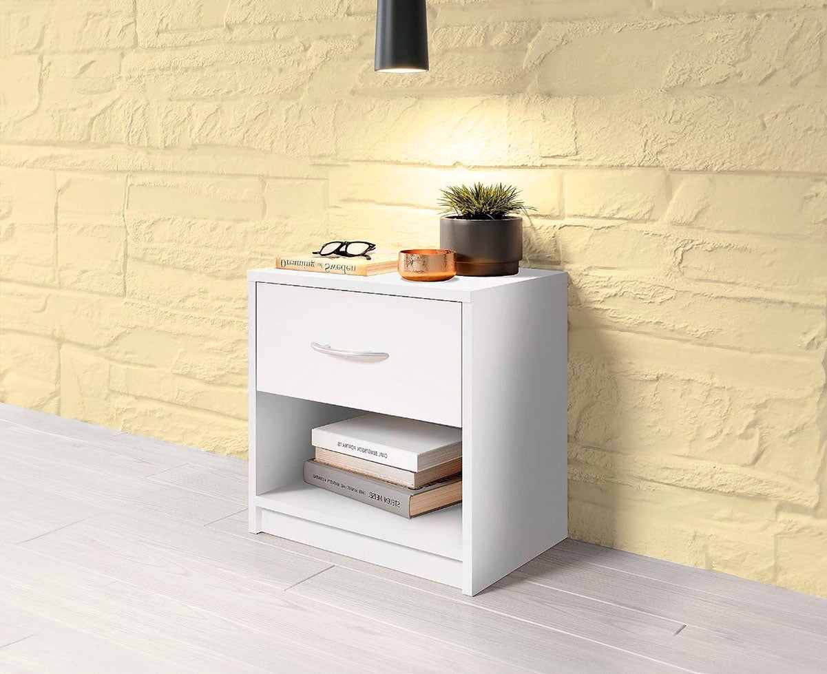 Mesita de Noche Pep 1 Cajon Blanco 39x41 cm - 2