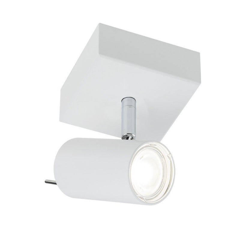 Reflektor sufitowy spot natynkowy Fussa kwadratowy biały 1xGU10x10W wym: 15 x 14 x 10 cm metal Shilo