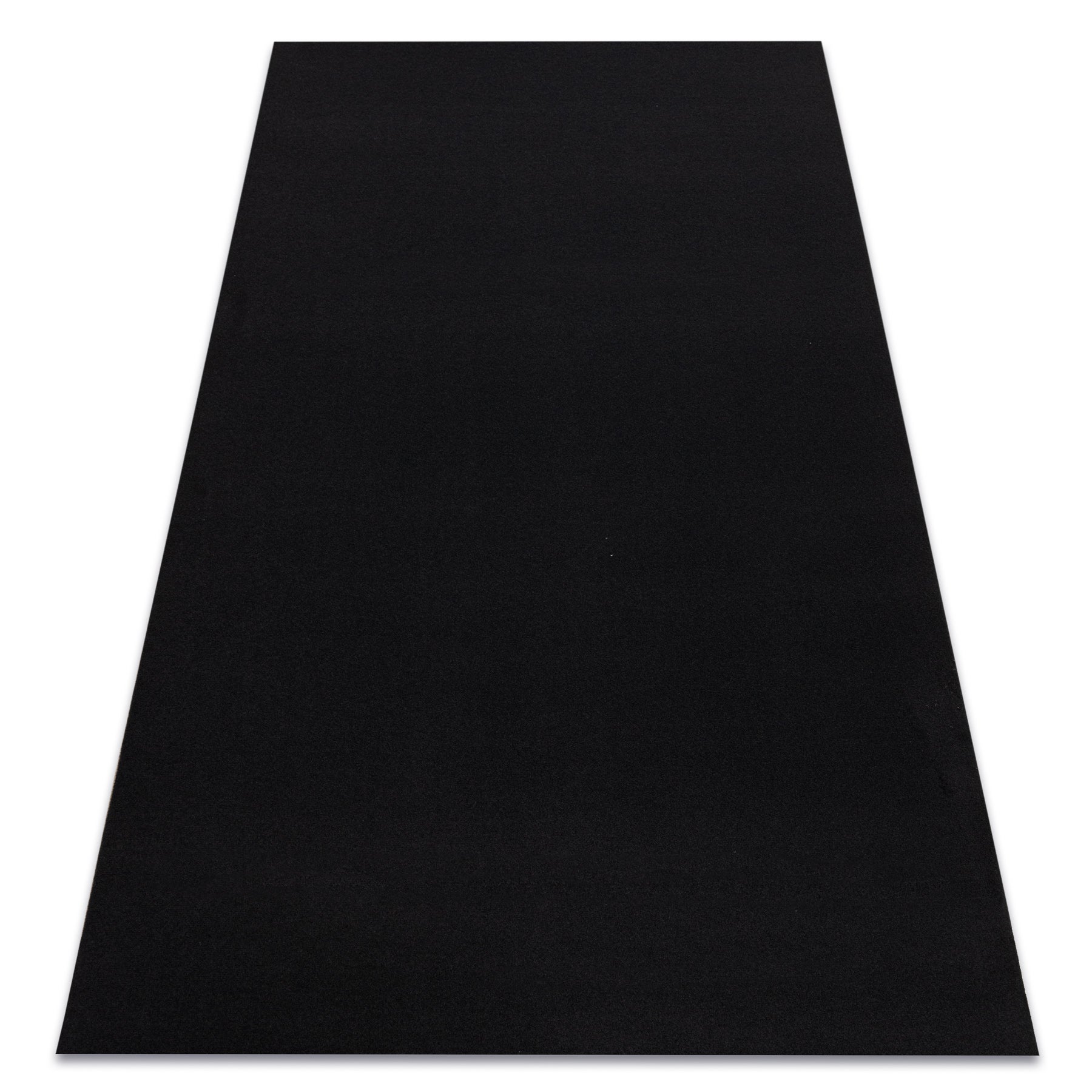 Alfombra con refuerzo de goma rumba un solo color negro 80x200 cm
