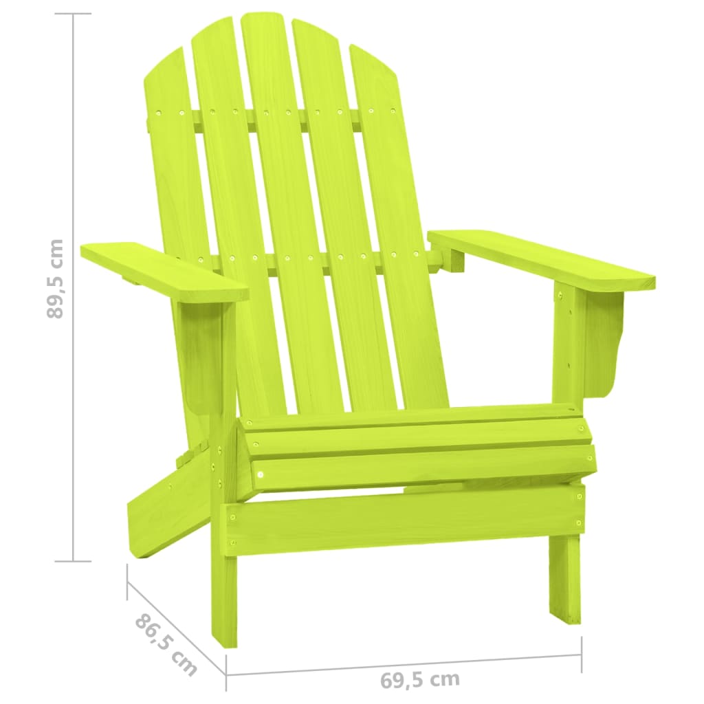 Maison Exclusive - Sedia Giardino Adirondack in Legno Massello di Abete Verde - 6
