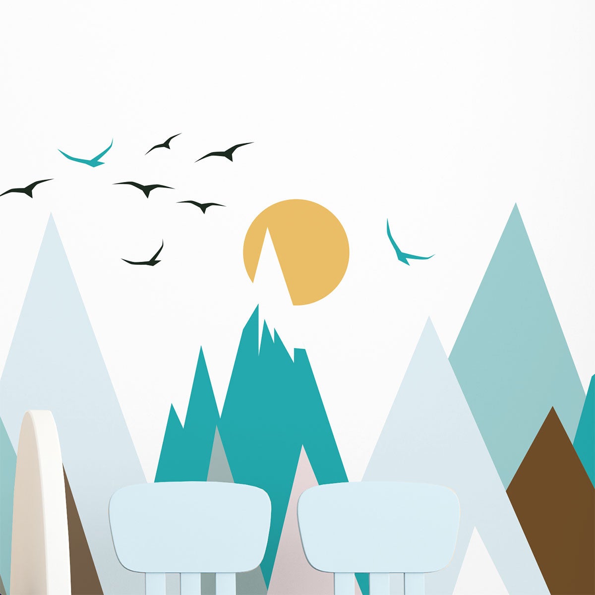 Adesivo bambino di montagna scandinavo oyenka - Sticker adesivo - adesivi murali - 70x105cm - 4