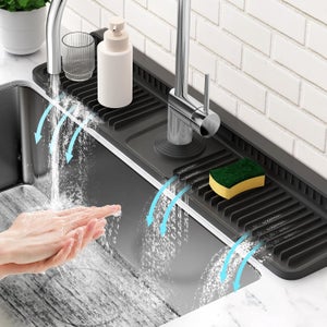Tappetino per rubinetto per lavello da cucina, diatomite ad asciugatura istantanea in pietra, tappetino per rubinetto in pietra di diatomite, per lavello da cucina e bancone del bagno, si asciuga