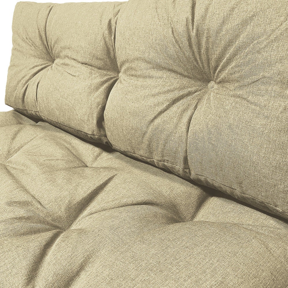 Lot de 2 Coussins pour palettes en bois beige VOUNOT® - 5