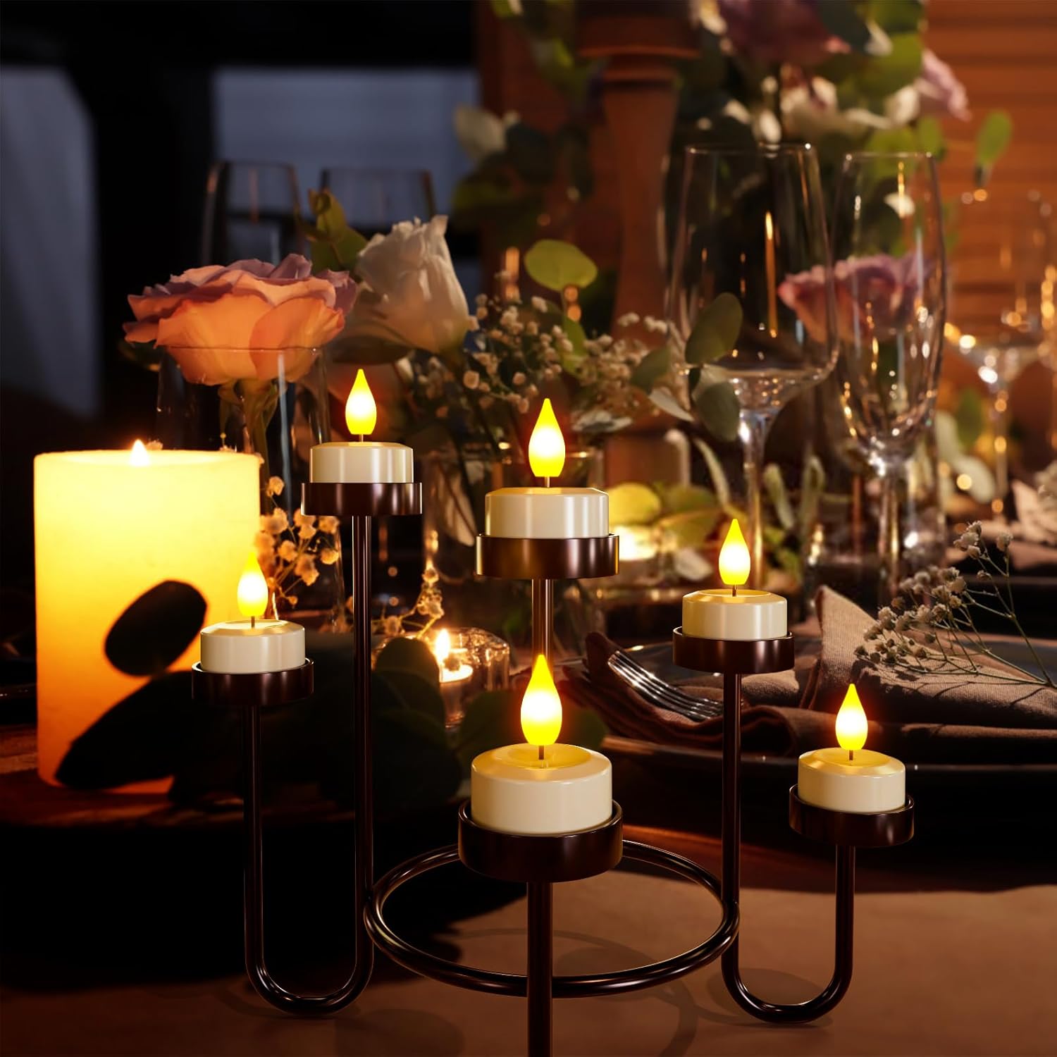 Lot De 6 Bougies LED Fenêtre Sans Flamme - Avec Télécommande Et Minuterie - Blanc, 20cm - Alimentation Piles