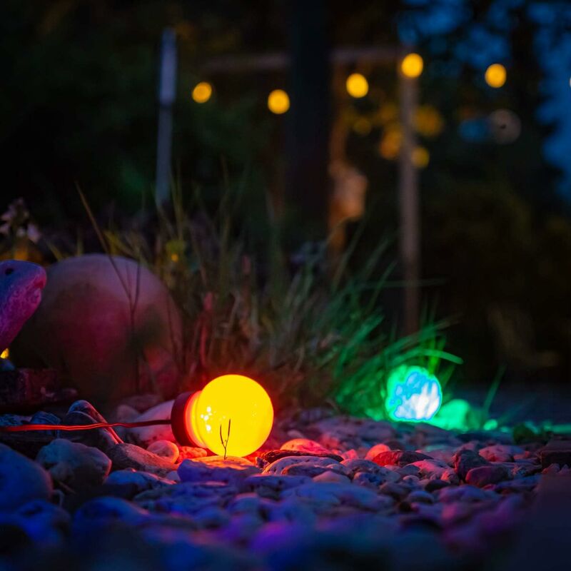 LED Guirlande lumineuse multicolores de 2 m avec 20 balles pour intérieur extérieur Décoration pour Guinguettes Fêtes Anniversaire Mariages - 4