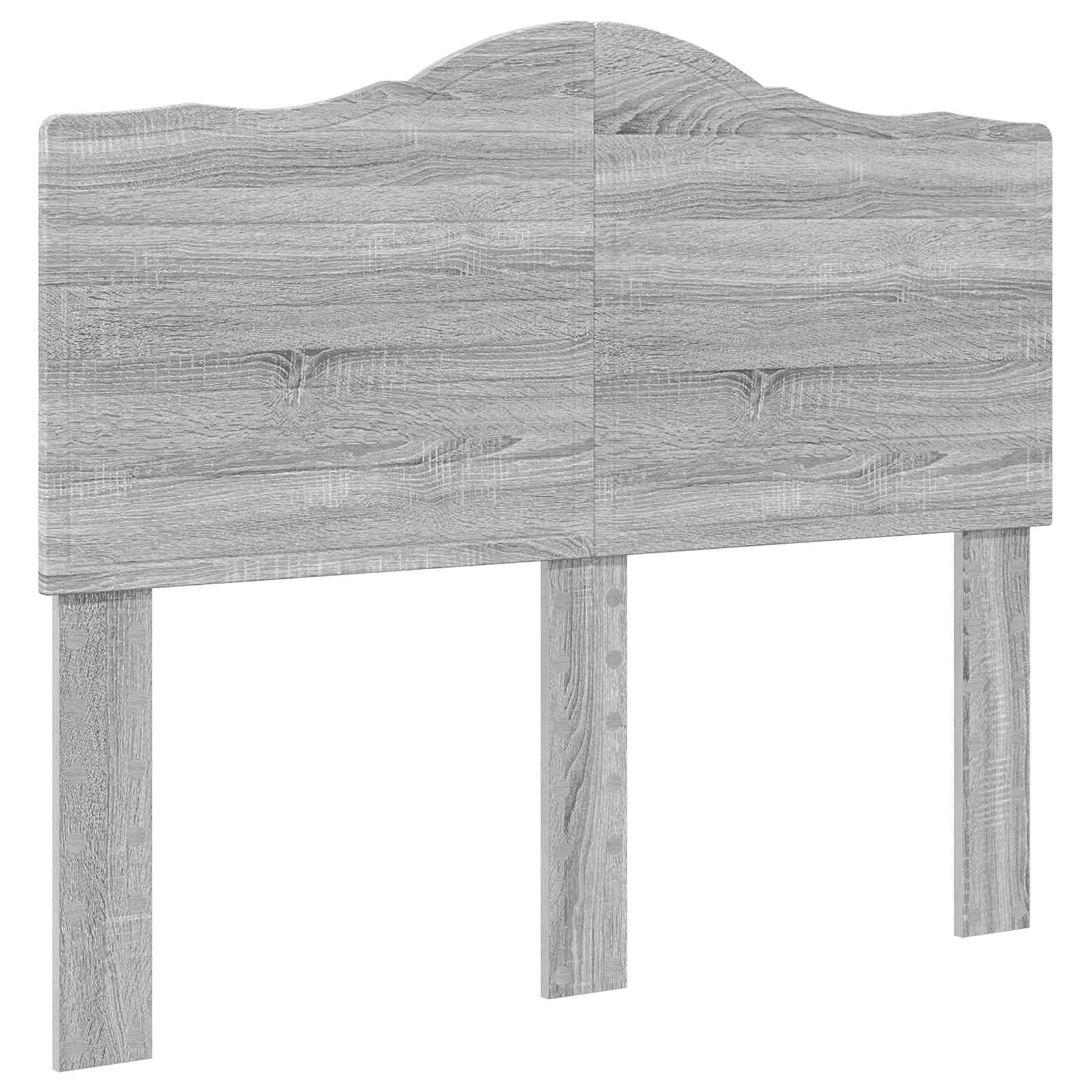 Cadre de lit en panneau de bois gris pour la chambre, 135 × 190 cm - 7