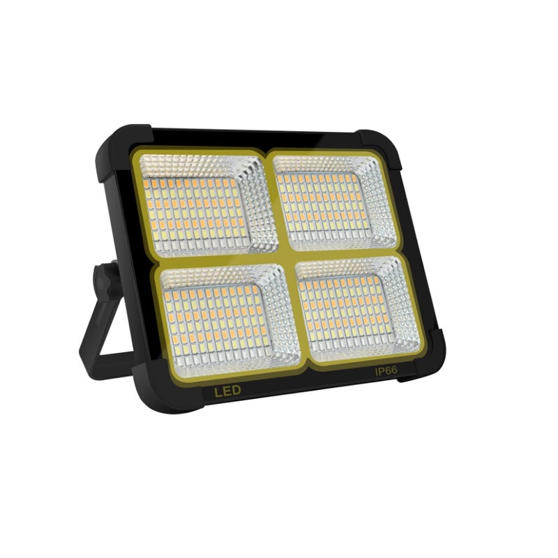 Akumulatorowy reflektor LED 100W, przenośna lampa robocza z panelem słonecznym, lampa USB o pojemności 6000mAh do ładowania, idealna na kemping