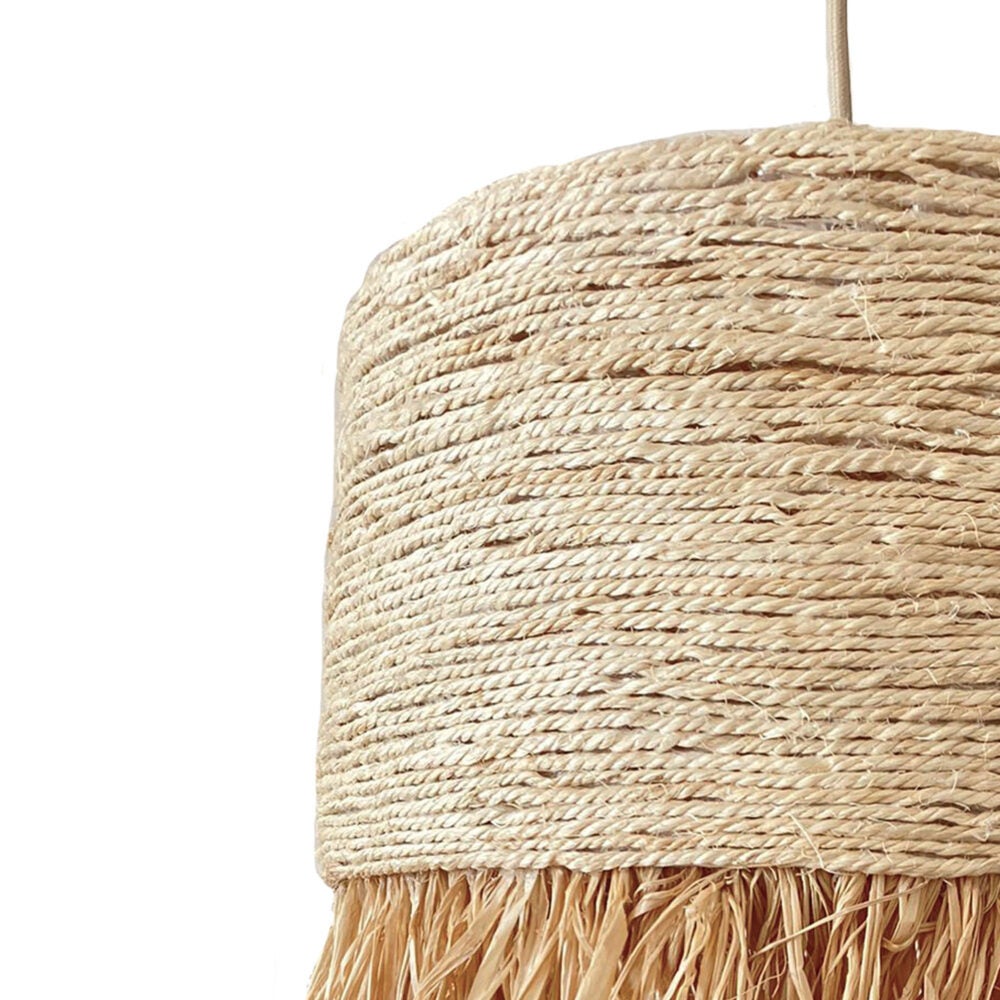 Lustro dekoracyjne z piórami - MIRROR BOHO beżowe Ø całkowita 40 cm - 3