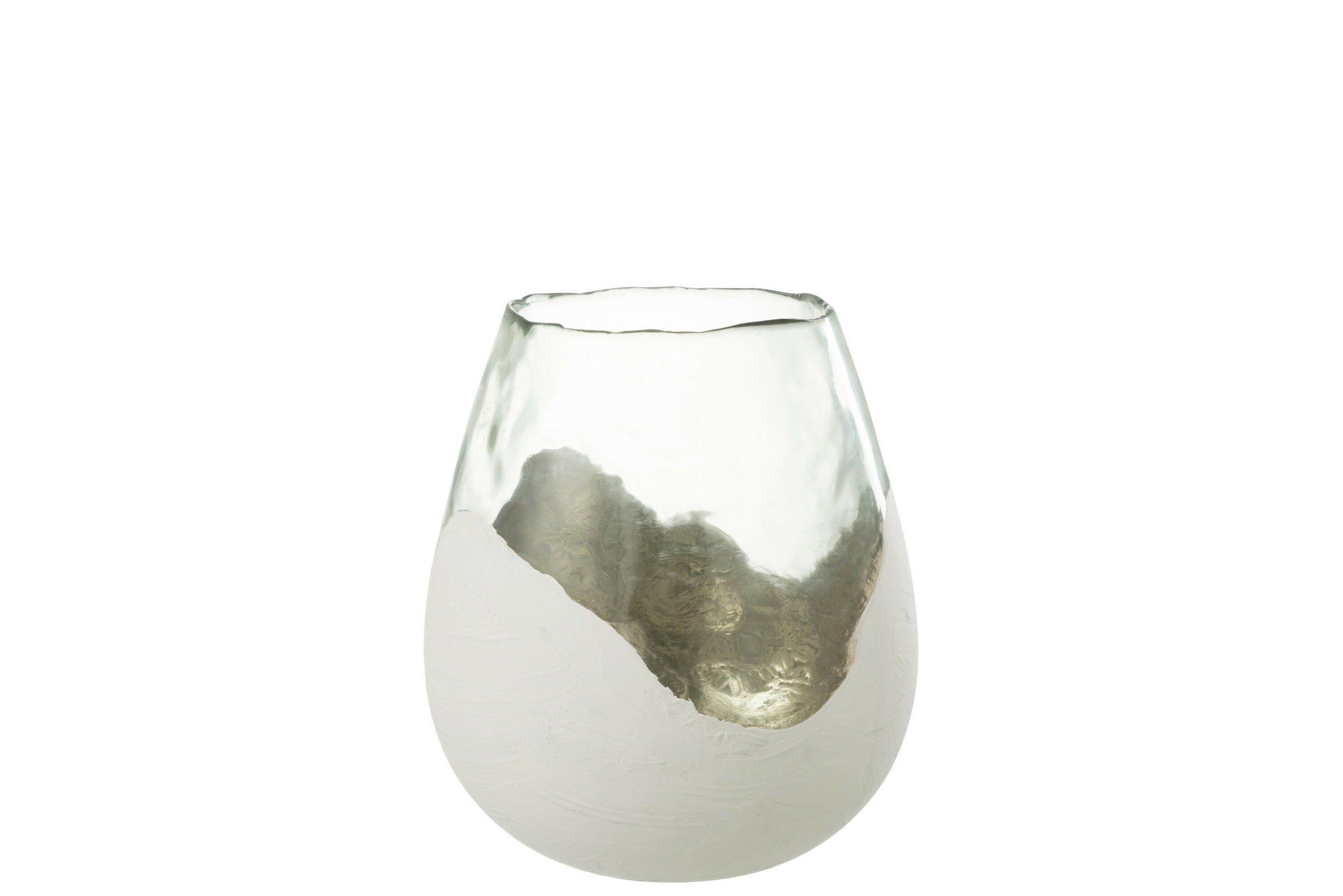 Bougeoir en Verre |Etincelles| Ambre Transparent