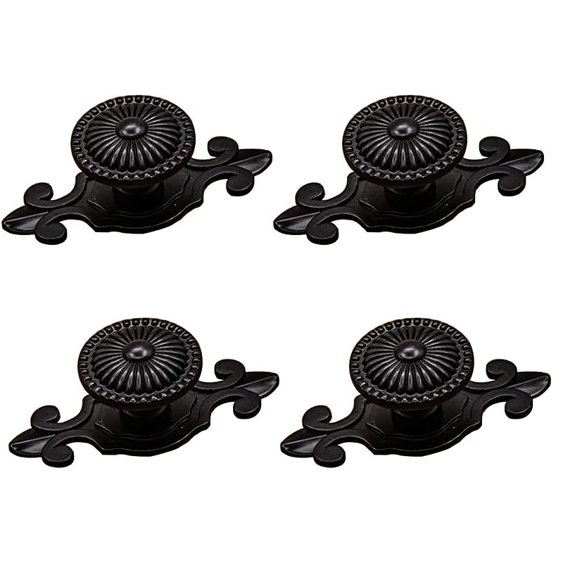 khtmeware Lot de 10 boutons d'armoire vintage en cuivre antique de 2,5 cm avec petite boule pour armoires de cuisine