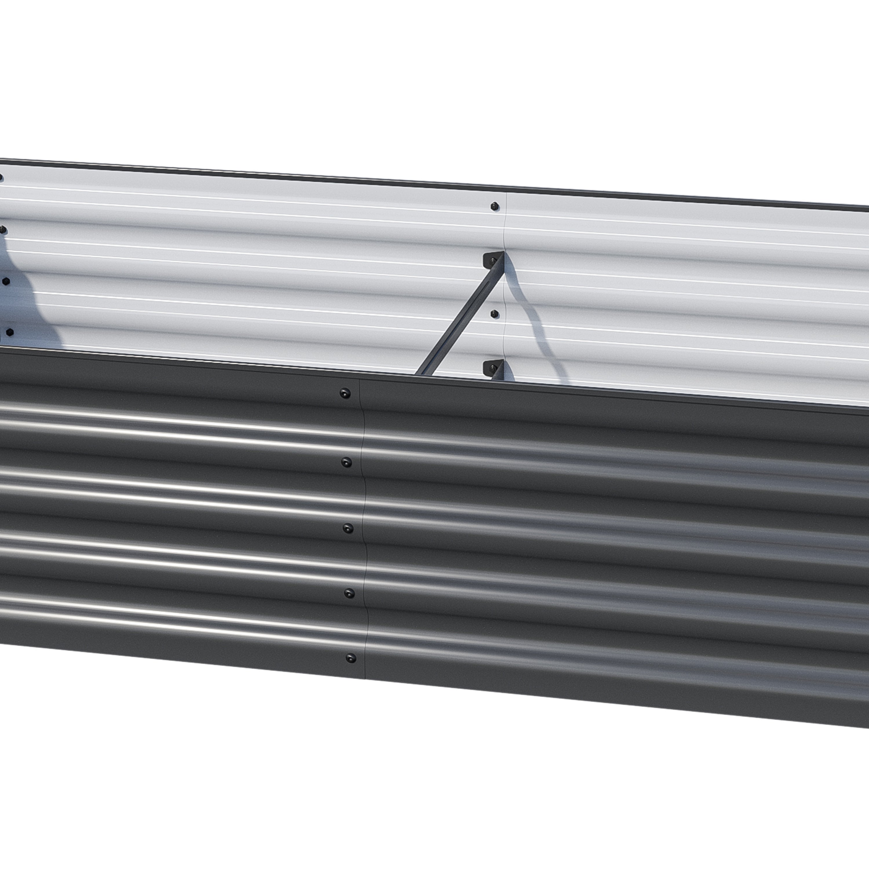 Carré Potager Surélevé LUCA Anthracite 150x60x60 Cm – Acier Robuste & Design Élégant