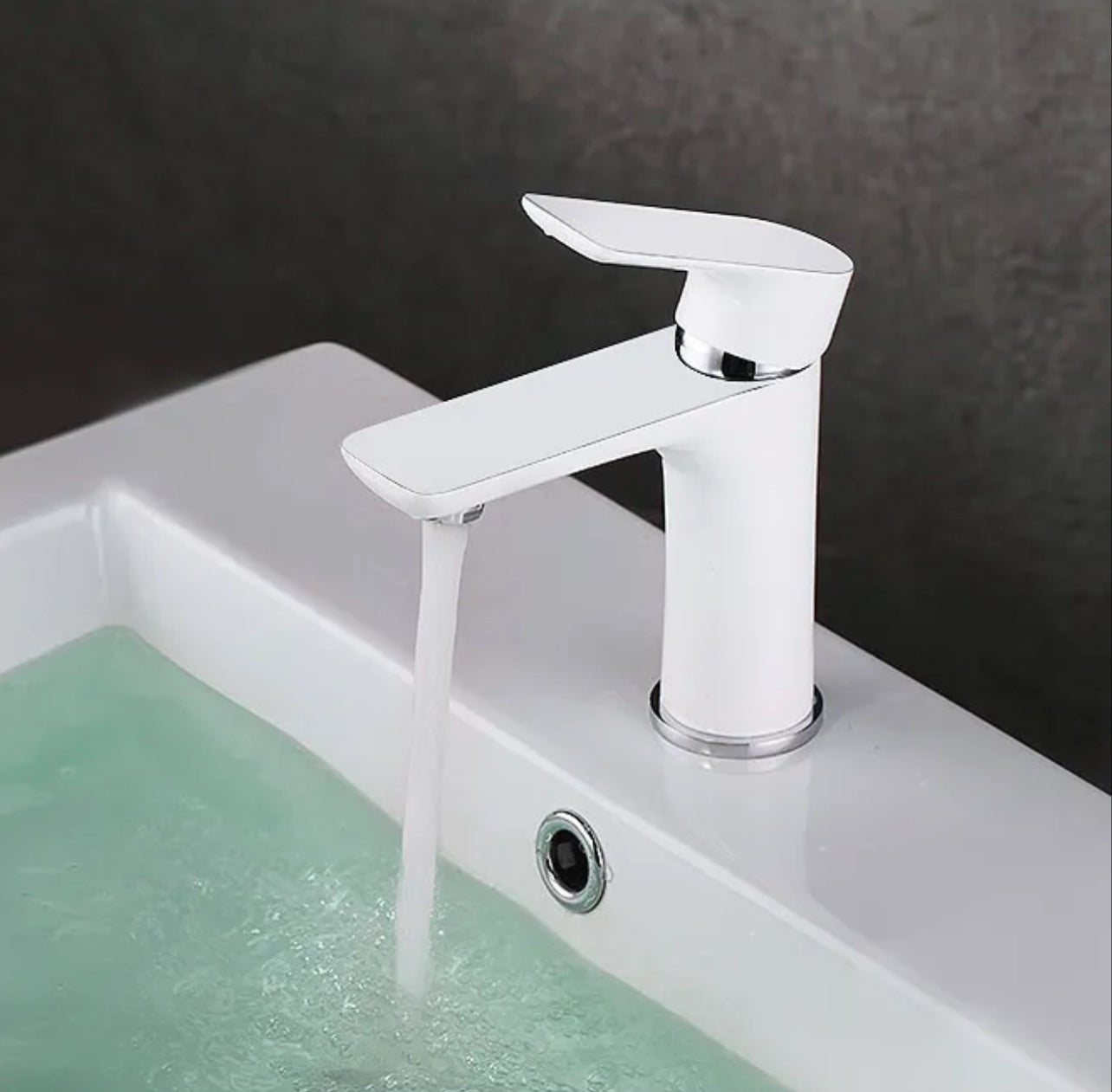 ROBINET DE LAVABO SUR PLAGE EN LAITON BLANC COLLECTION ARGOLIDE - 2
