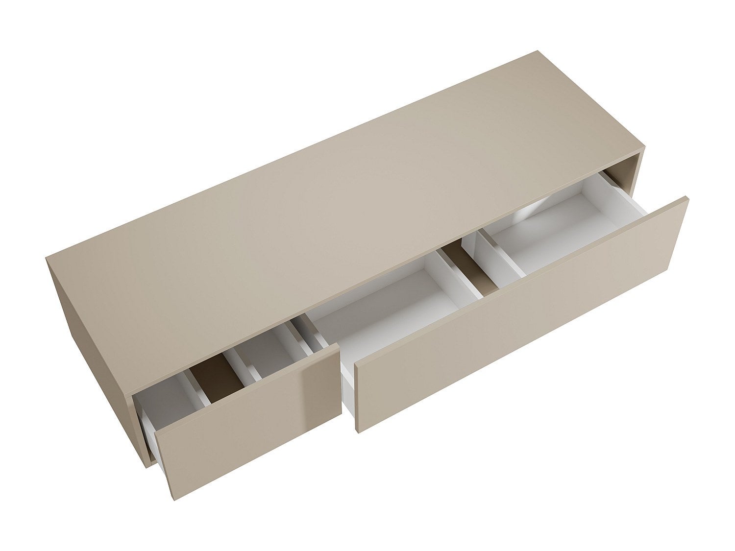 Meuble sous vasque suspendu - Coloris beige - L150 cm - ISAURE II - 4