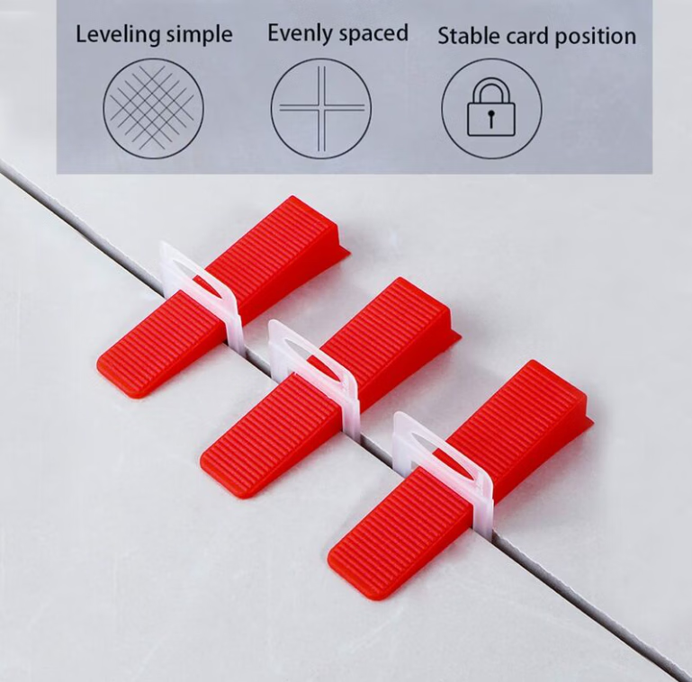 Système de nivellement de carrelage de1.5mm de largeur de joint, 400 languettes de traction,100 pièces Cales réutilisables Ensemble,Système de nivelle - 2