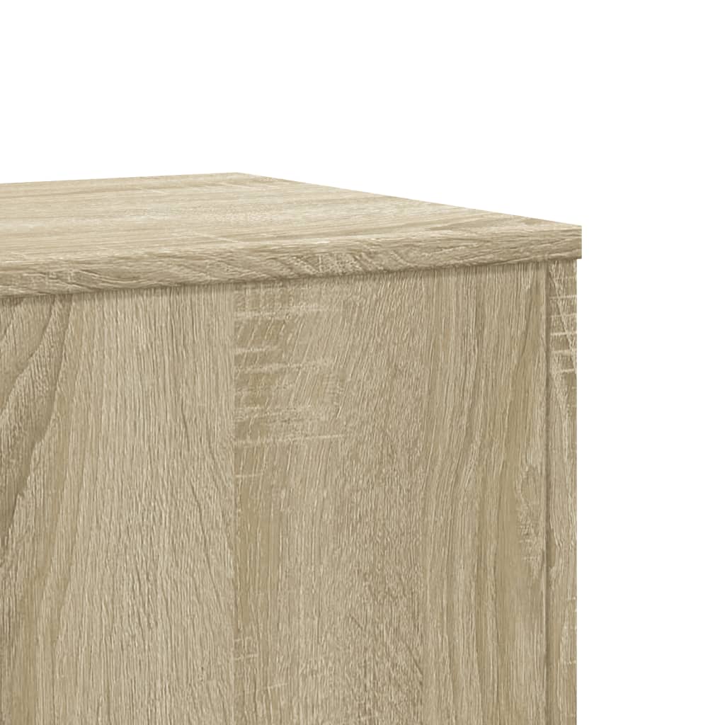Support pour plantes chêne sonoma 33x33x100cm bois d'ingénierie - 7