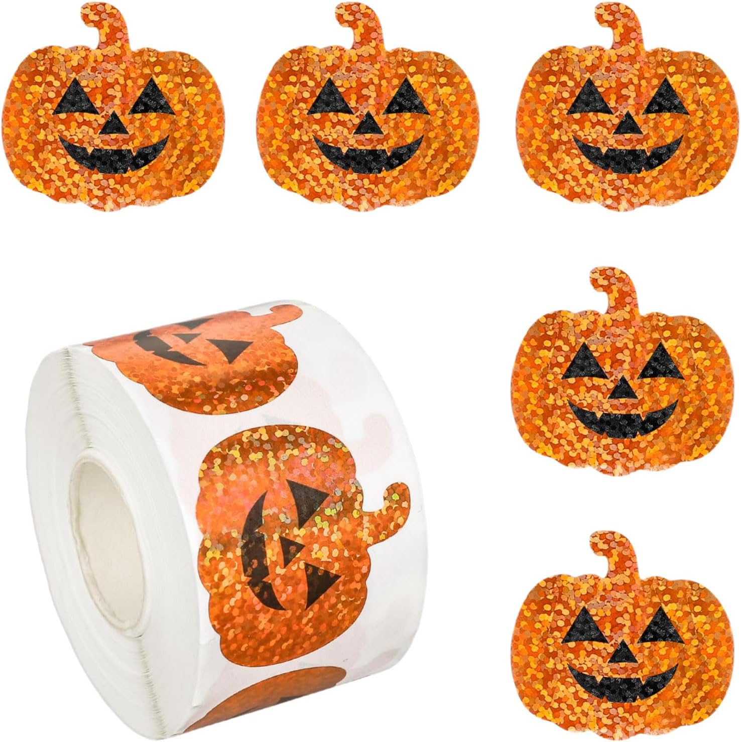 500 de bucăți de autocolante cu dovleac de Halloween pentru copii, autocolante decorative pentru petreceri de sfârșit de an
