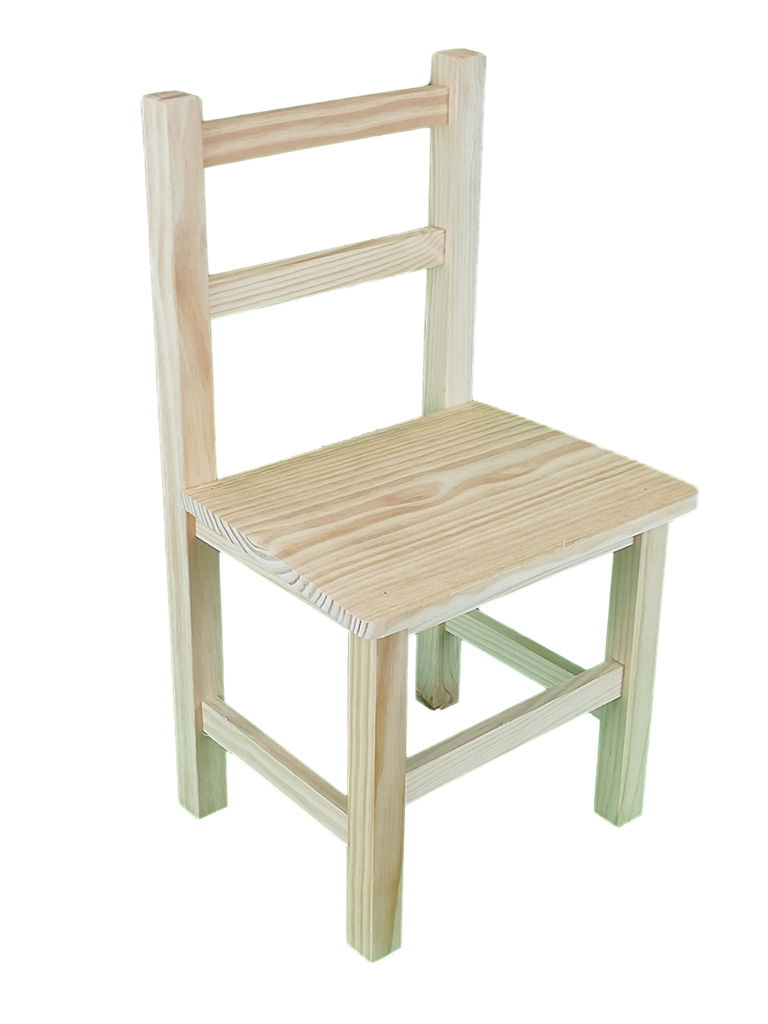 Silla infantil de madera. en crudo, para decorar. medidas (ancho/fondo/alto): 30*27*57 cm.