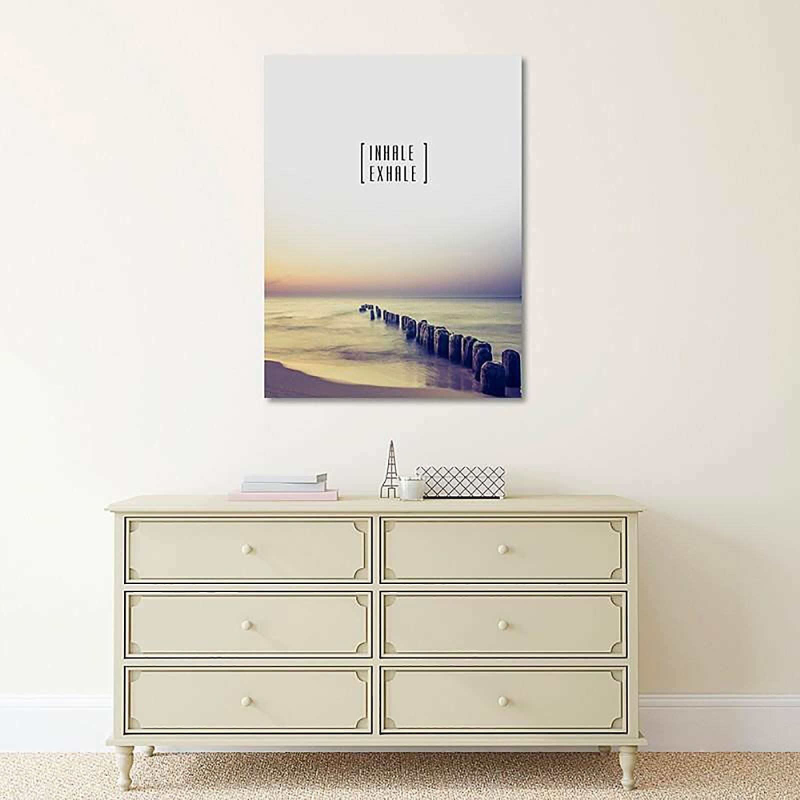 Tableau bois inspire expire - 50 x 70 cm - 5