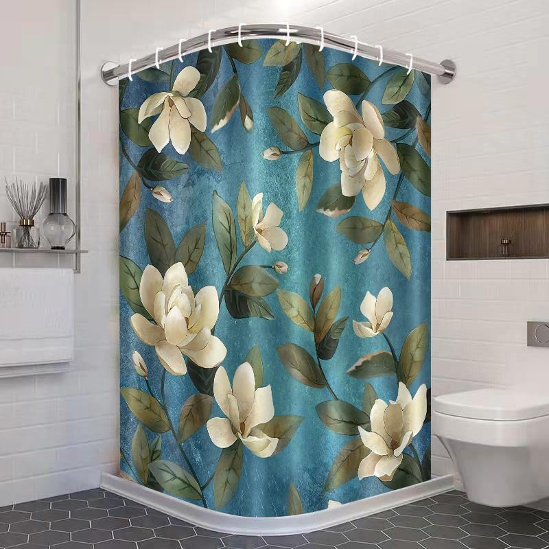 Tenda Da Doccia In Poliestere 120x200 Cm - Impermeabile, Anti-Muffa, Con 8 Ganci, Bianco