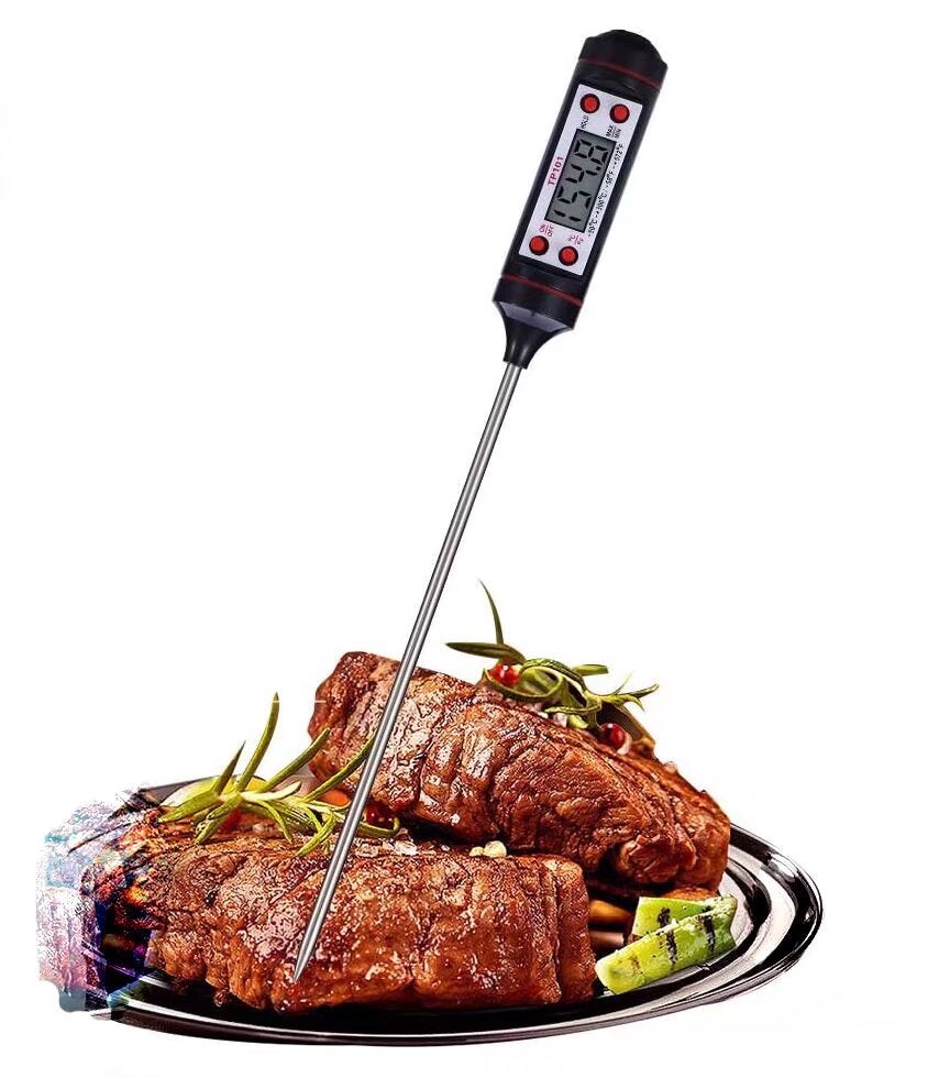 Thermomètre De Cuisine Vinmooog – Sonde – Blanc/Noir/Argent – Neuf
