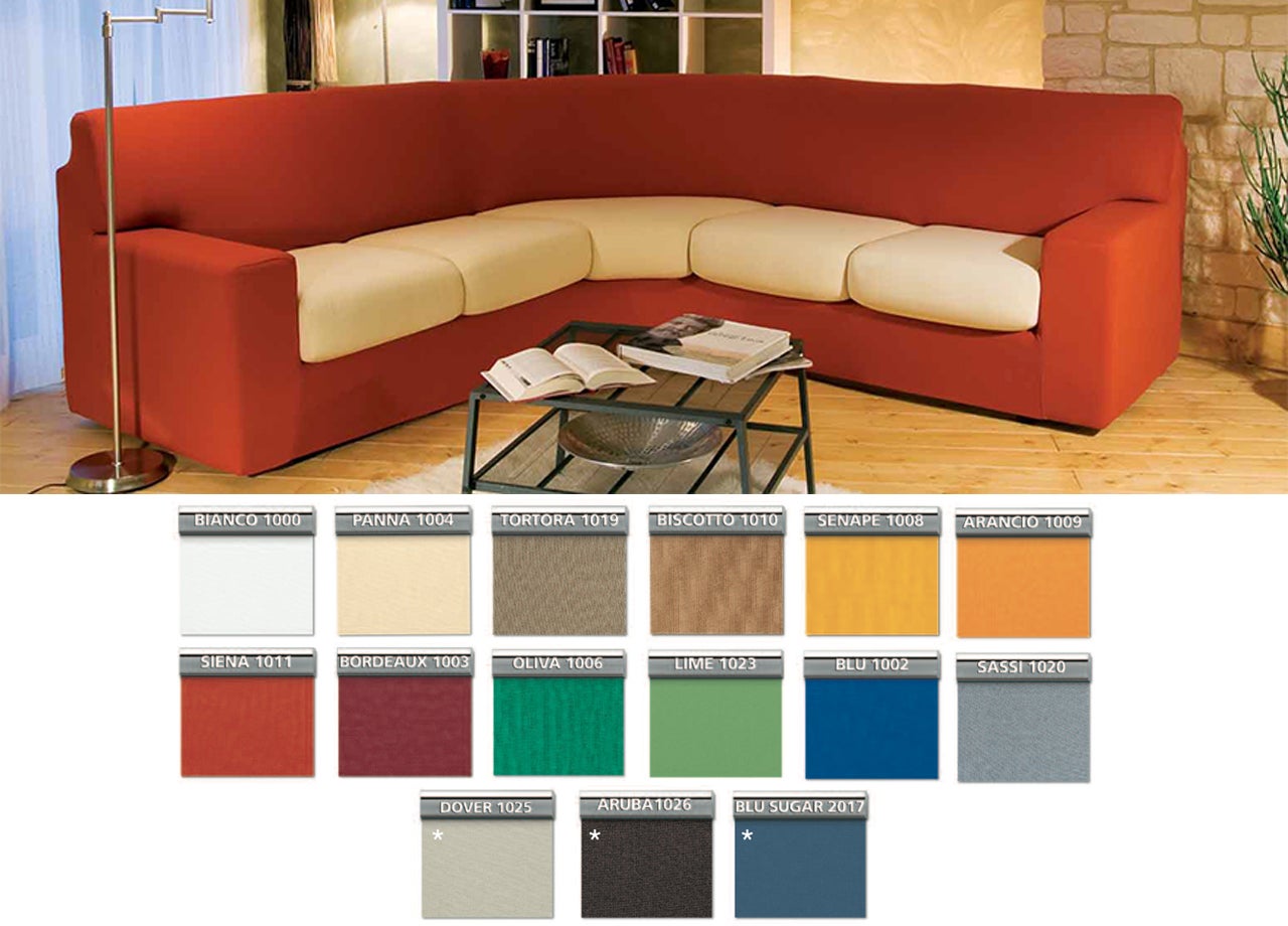 Copridivano Angolare Genius Suit Mini In Tinta Unita Mini Rosso