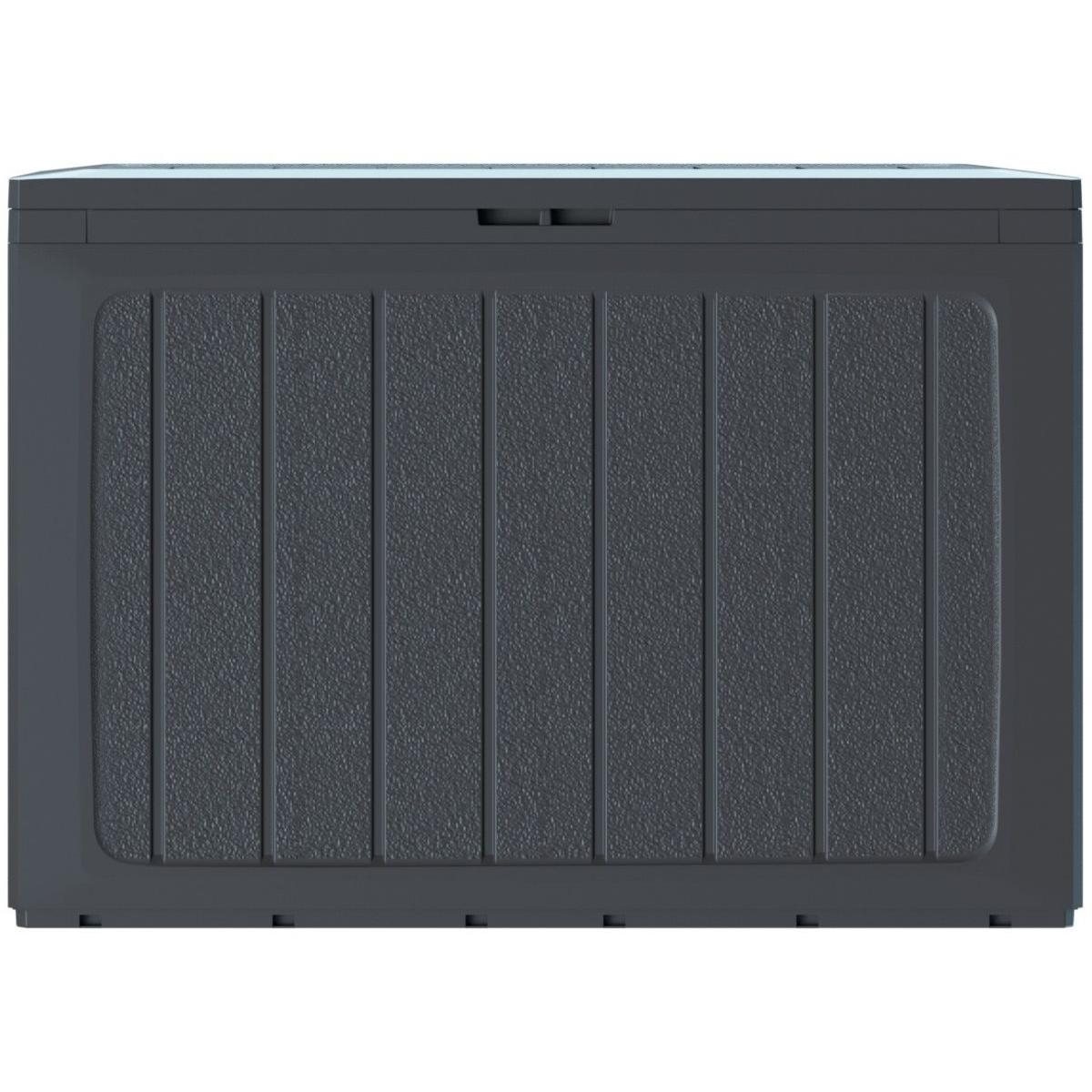 Baul de Jardin 190 litri prosperplast lookox plastica in antracite 78 x 43,3 x 55 cm - 5