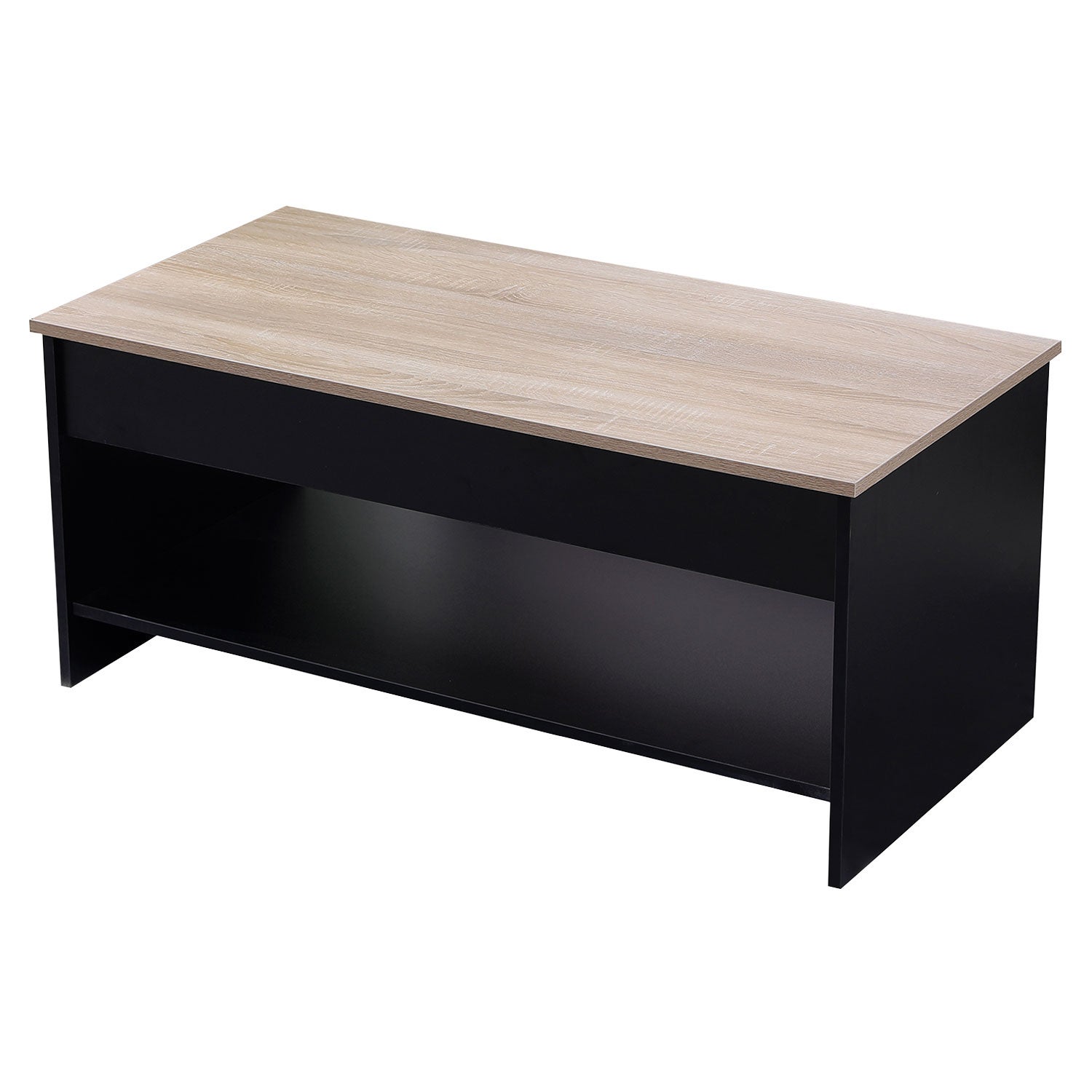 Happy Garden Mesa De Centro Con Tapa Elevable Y Madera Hedda Negra , Leroy Merlin
