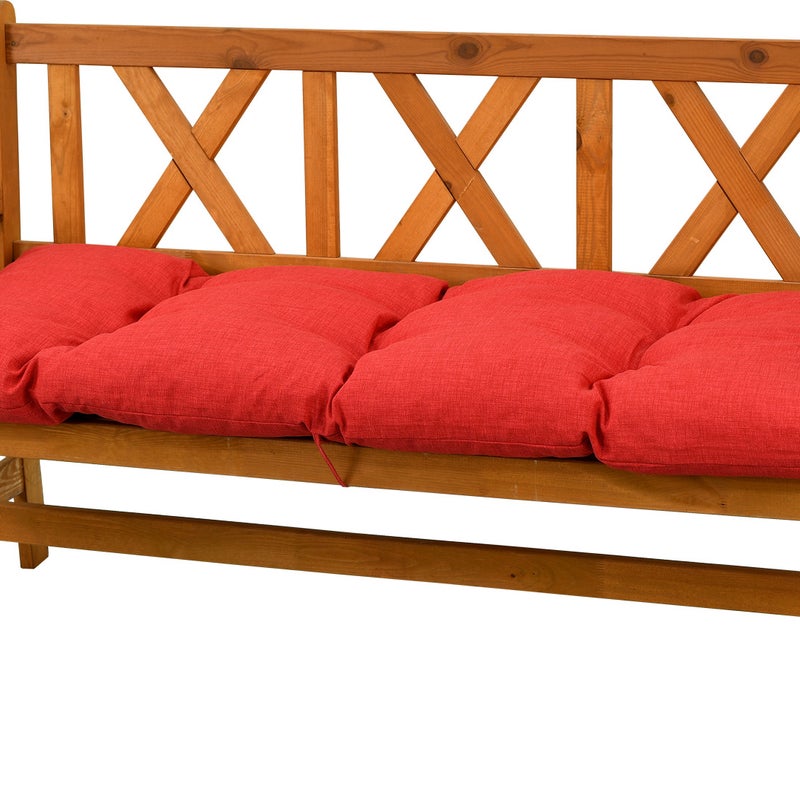 Poduszka na ławkę ogrodową AMPO 120 cm czerwony 1 szt.