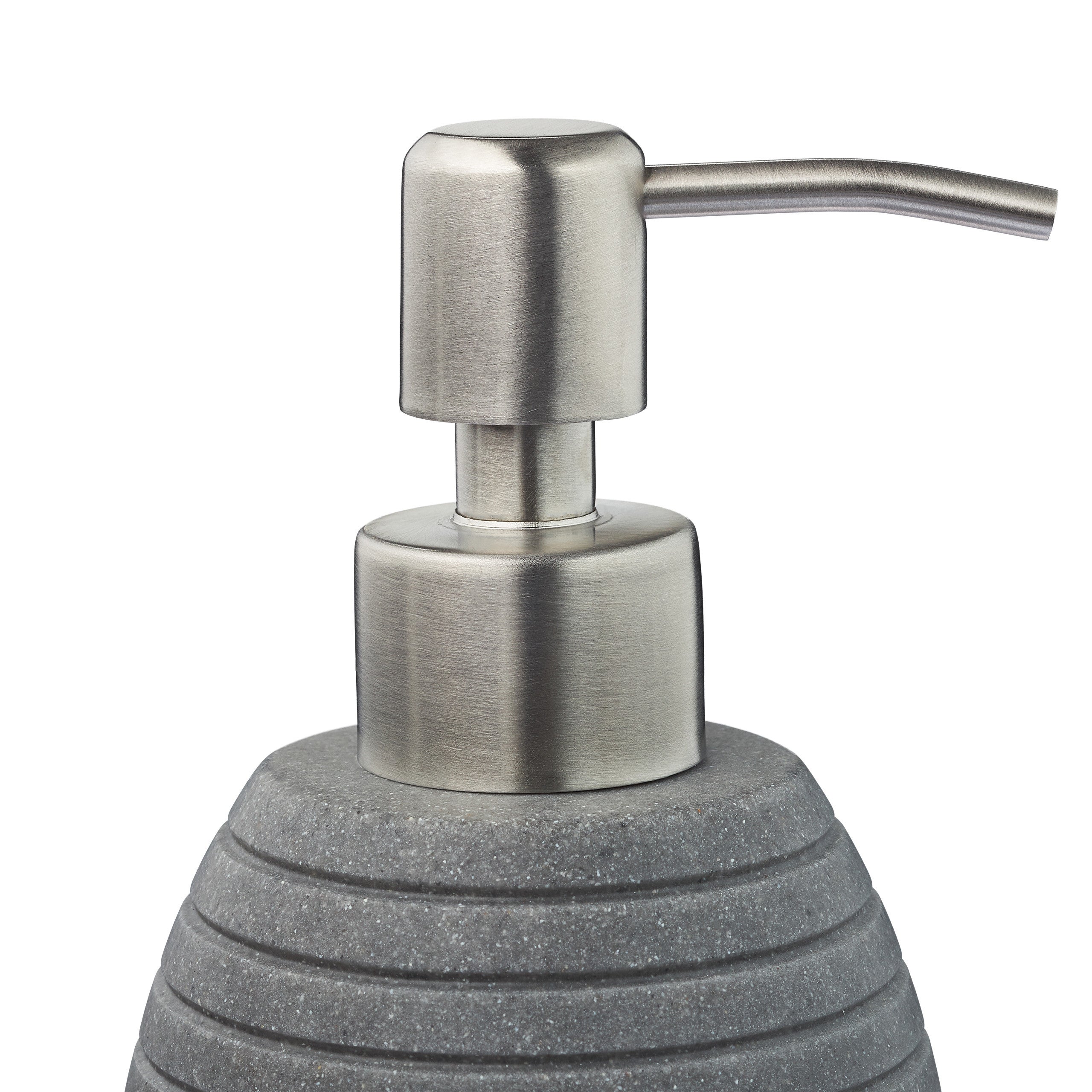 Porte-savon liquide, rechargeable, salle de bain, cuisine, distributeur shampoing, pompe en inox, gris, Relaxdays - 7