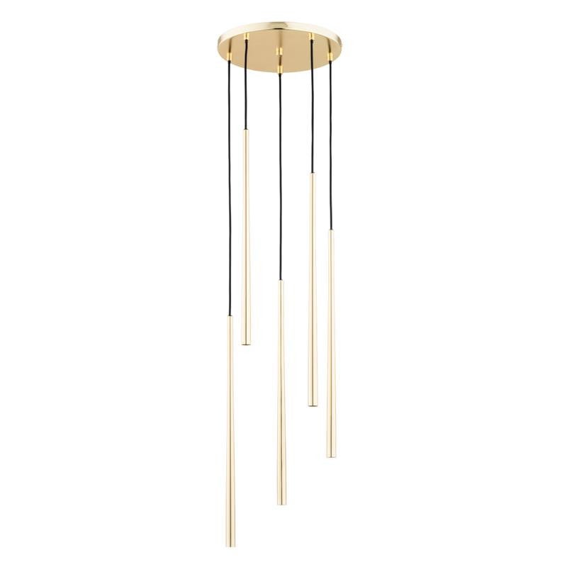 Lampa wisząca Carmen złota 5xG9x10W wym: 120 x 30 x 30 cm metal Alfa