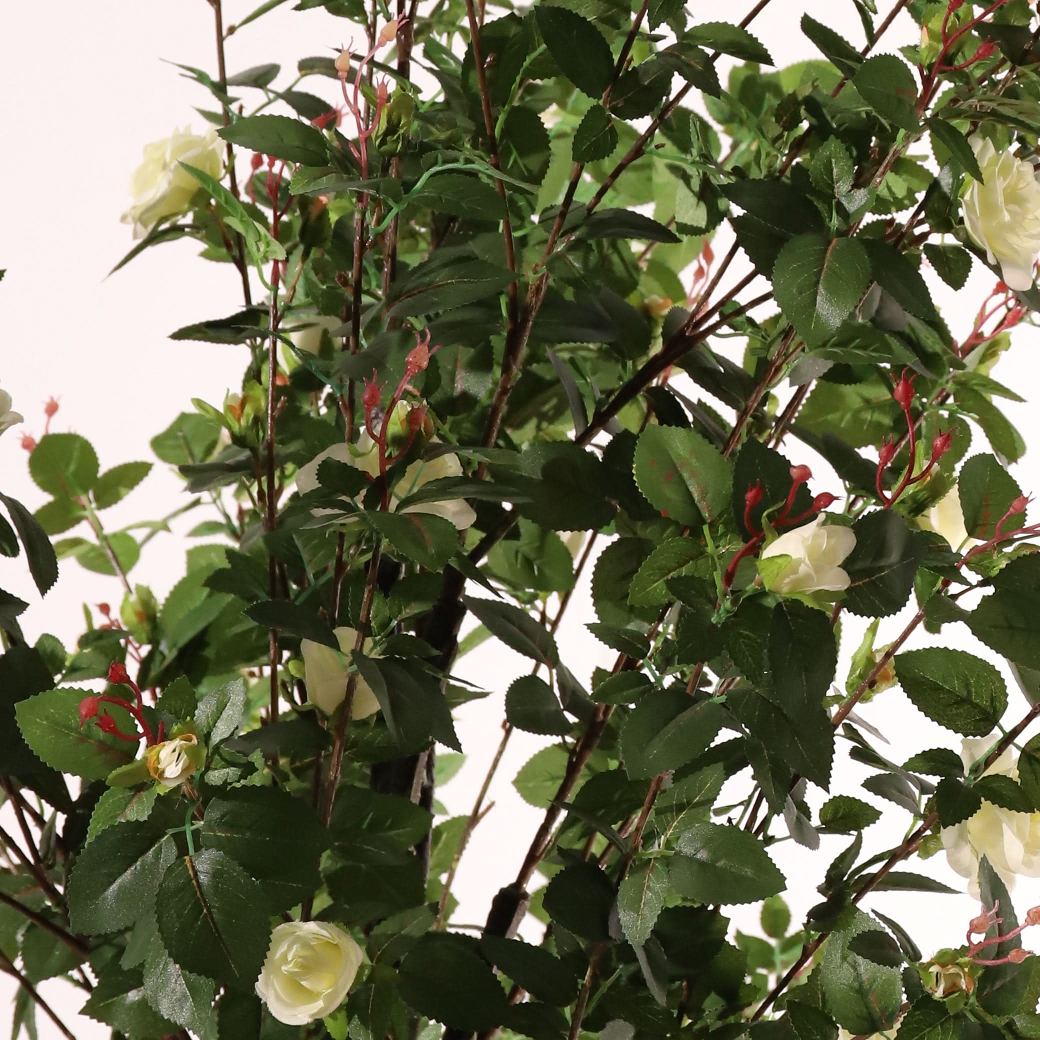 Plante artificielle Rosal Verde y blanco 160 cm | Naturing Monde - Pour intérieur - En pot de 19 cm - 7