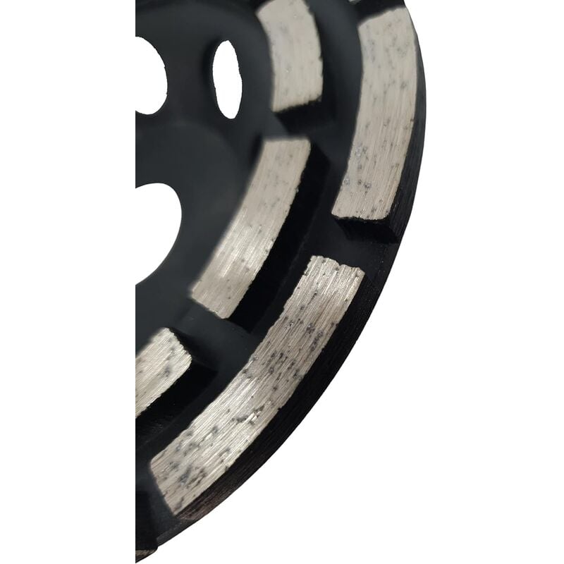 Disque Diamant à Meuler et Poncer, Meule Abrasive Diamantée 125mm x 22,23mm à Double Rangée, pour Poncer Chape, Dalle Béton, Carrelage - 5
